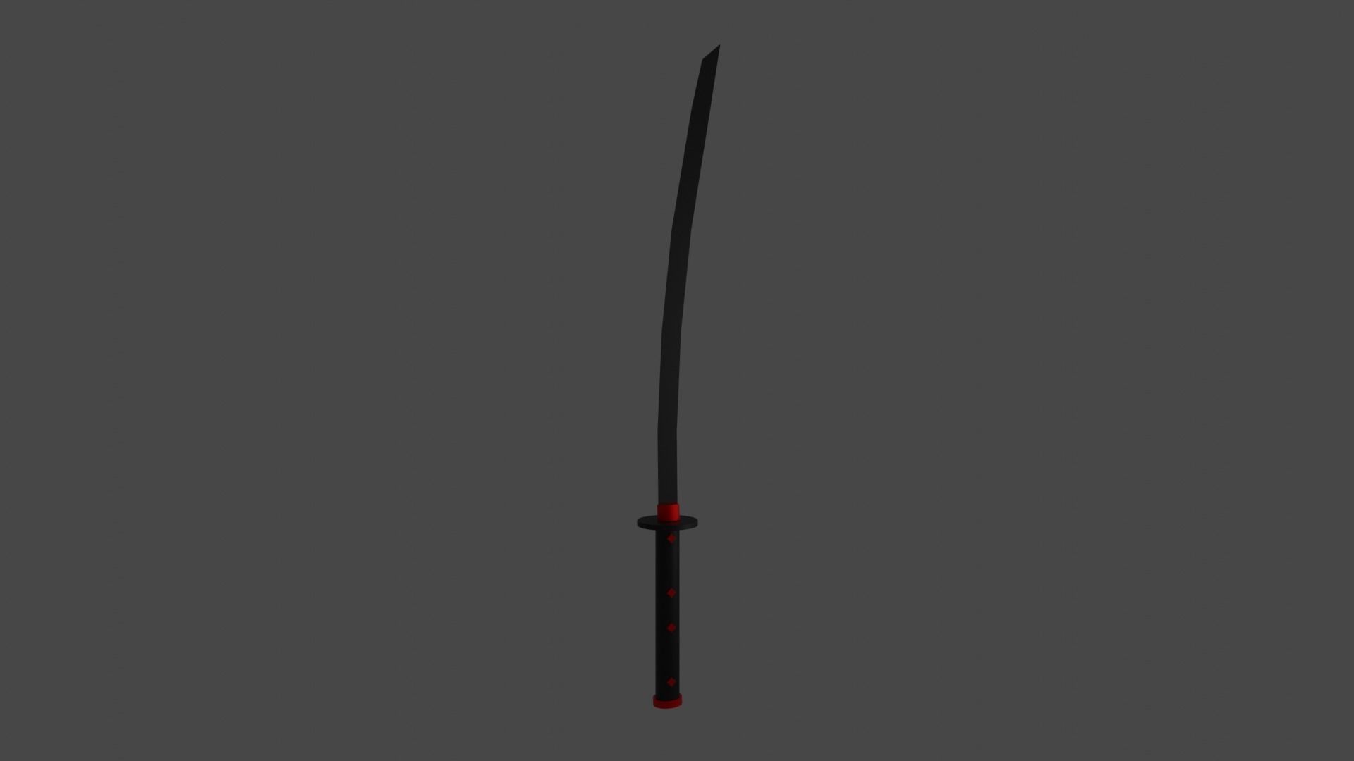 red katana 3D model_33