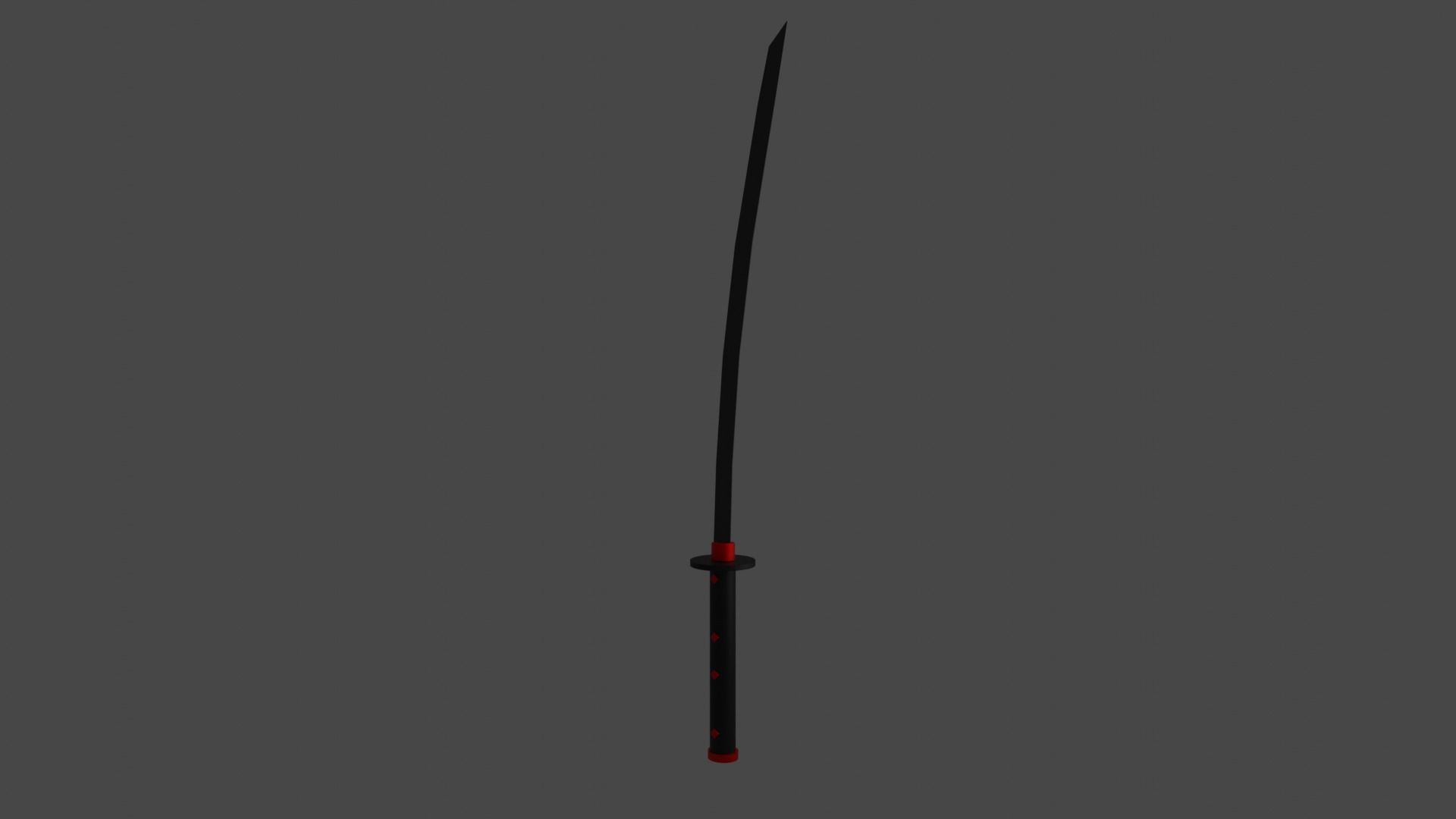 red katana 3D model_41