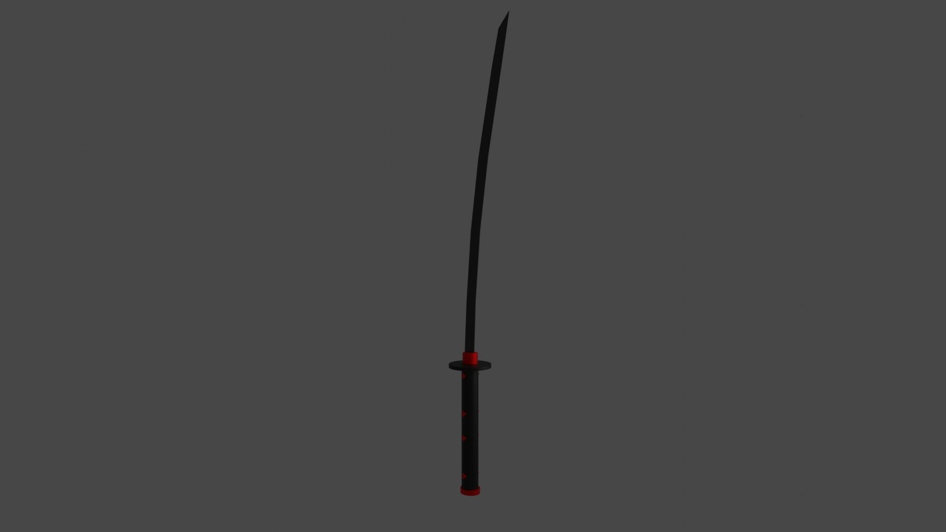 red katana 3D model_44