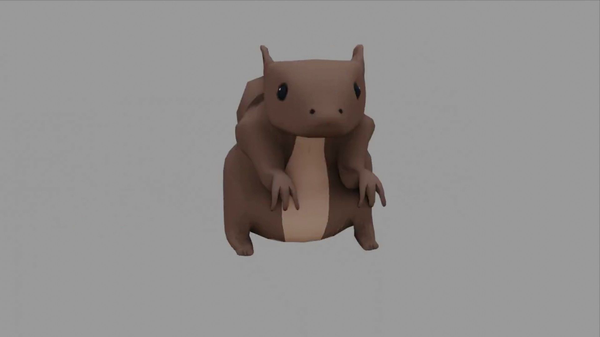 Squirrel - Low Poly bat Low-poly 3D model_7