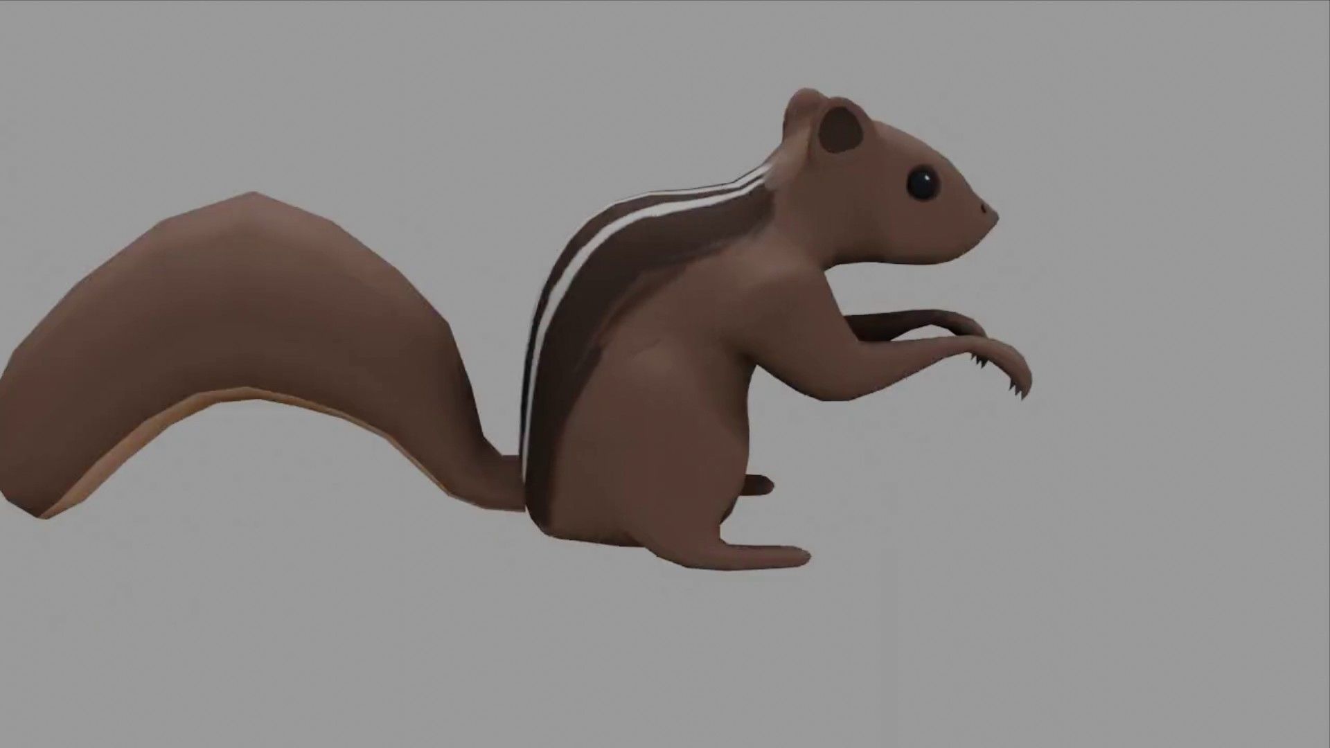 Squirrel - Low Poly bat Low-poly 3D model_5