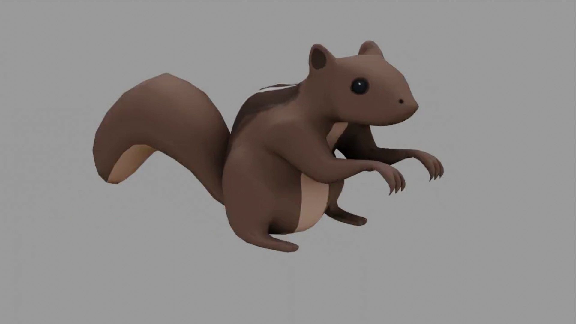 Squirrel - Low Poly bat Low-poly 3D model_6