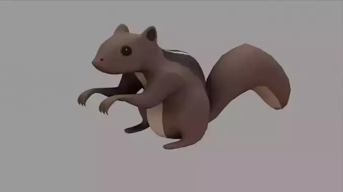 Squirrel - Low Poly bat