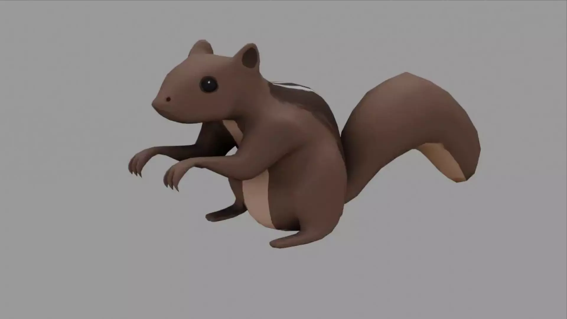 Squirrel - Low Poly bat Low-poly 3D model_0