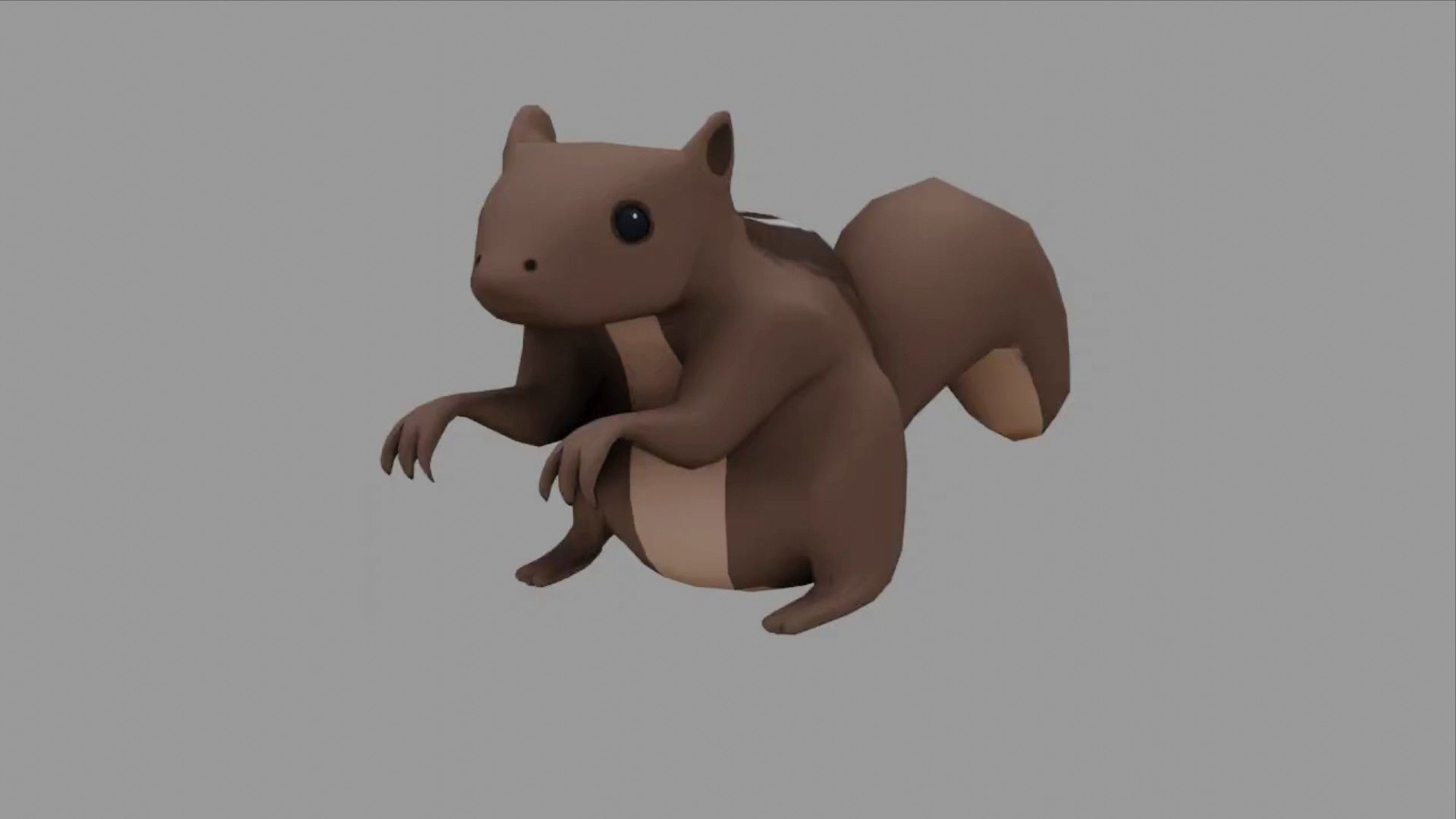 Squirrel - Low Poly bat Low-poly 3D model_8