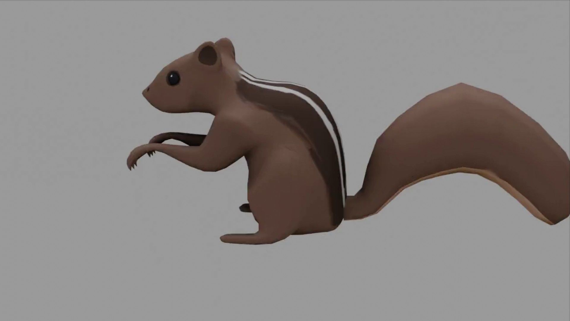 Squirrel - Low Poly bat Low-poly 3D model_1