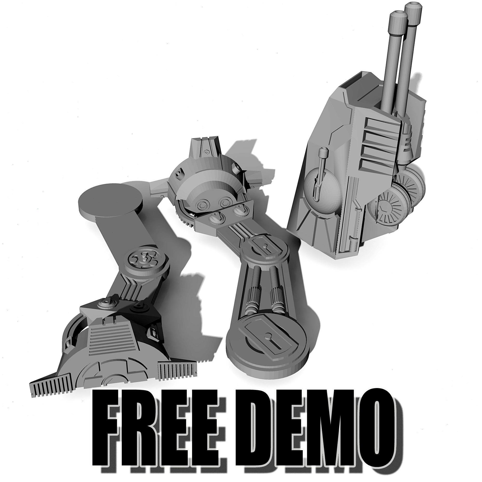 STEGO-WALKER - STARWARS AT-AT WALKER -DEMO PARTS- Free 3D print model_1