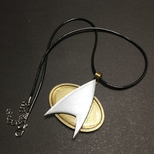 Star Trek The Next Generation Combadge Pendant Free 3D print model