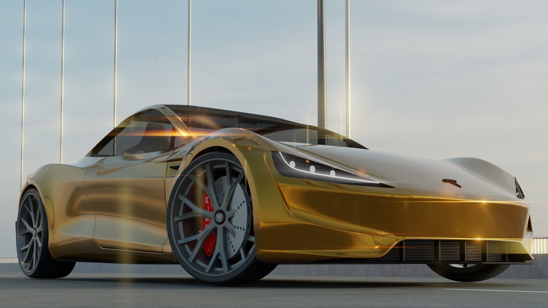 Tesla Roadster 3D model_2