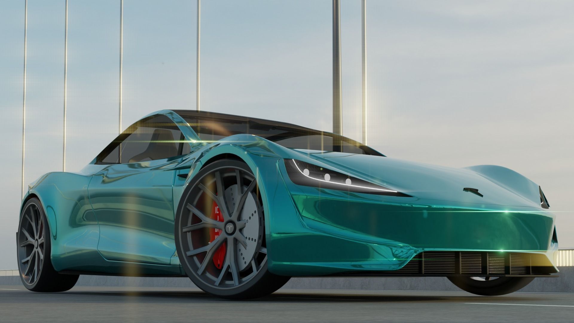 Tesla Roadster 3D model_4