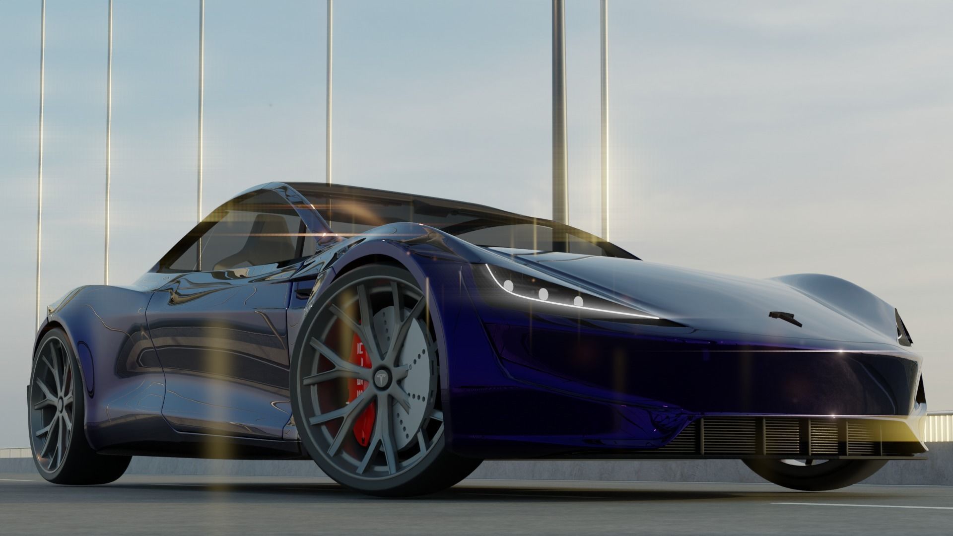 Tesla Roadster 3D model_3