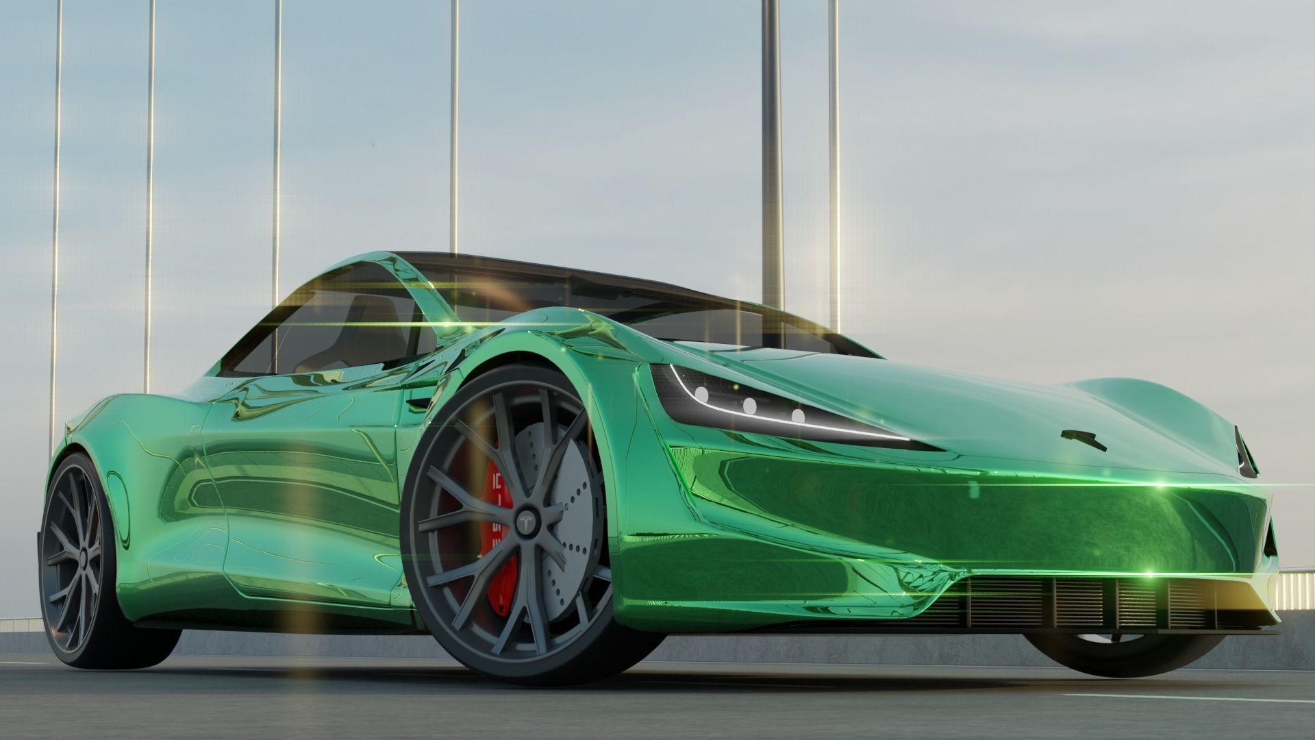 Tesla Roadster 3D model_1