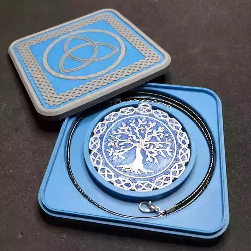 Tree of Life Emblem Pendant and Presentation Box 3D print model