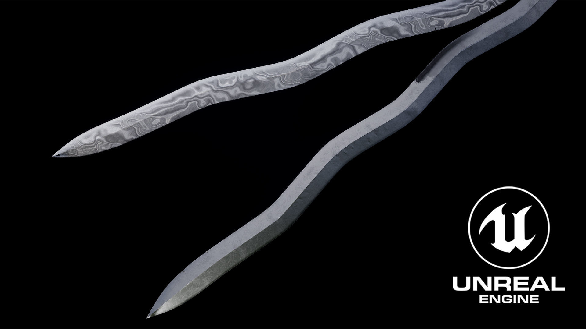 3D Model Flamberg Sword Low-poly 3D model_11