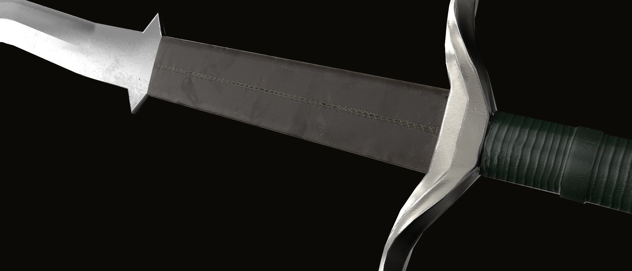 3D Model Flamberg Sword Low-poly 3D model_4