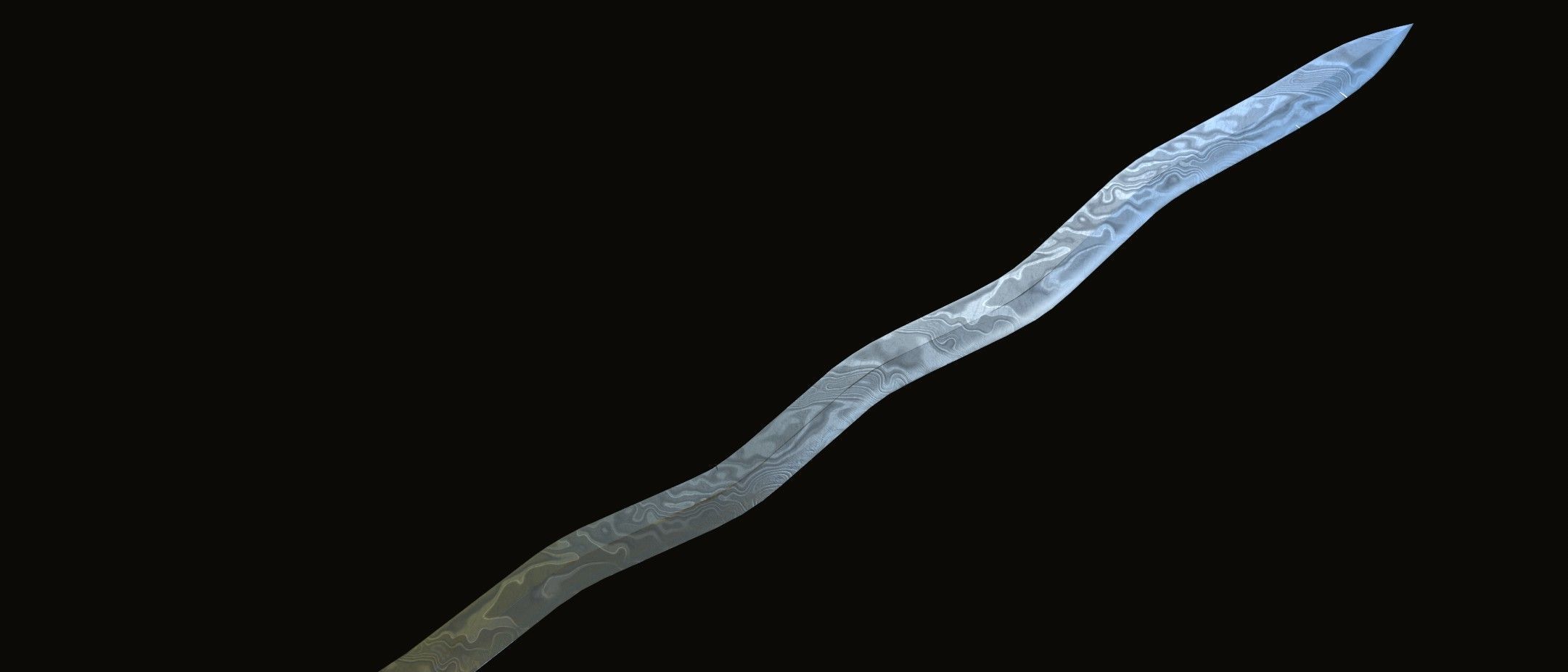 3D Model Flamberg Sword Low-poly 3D model_10