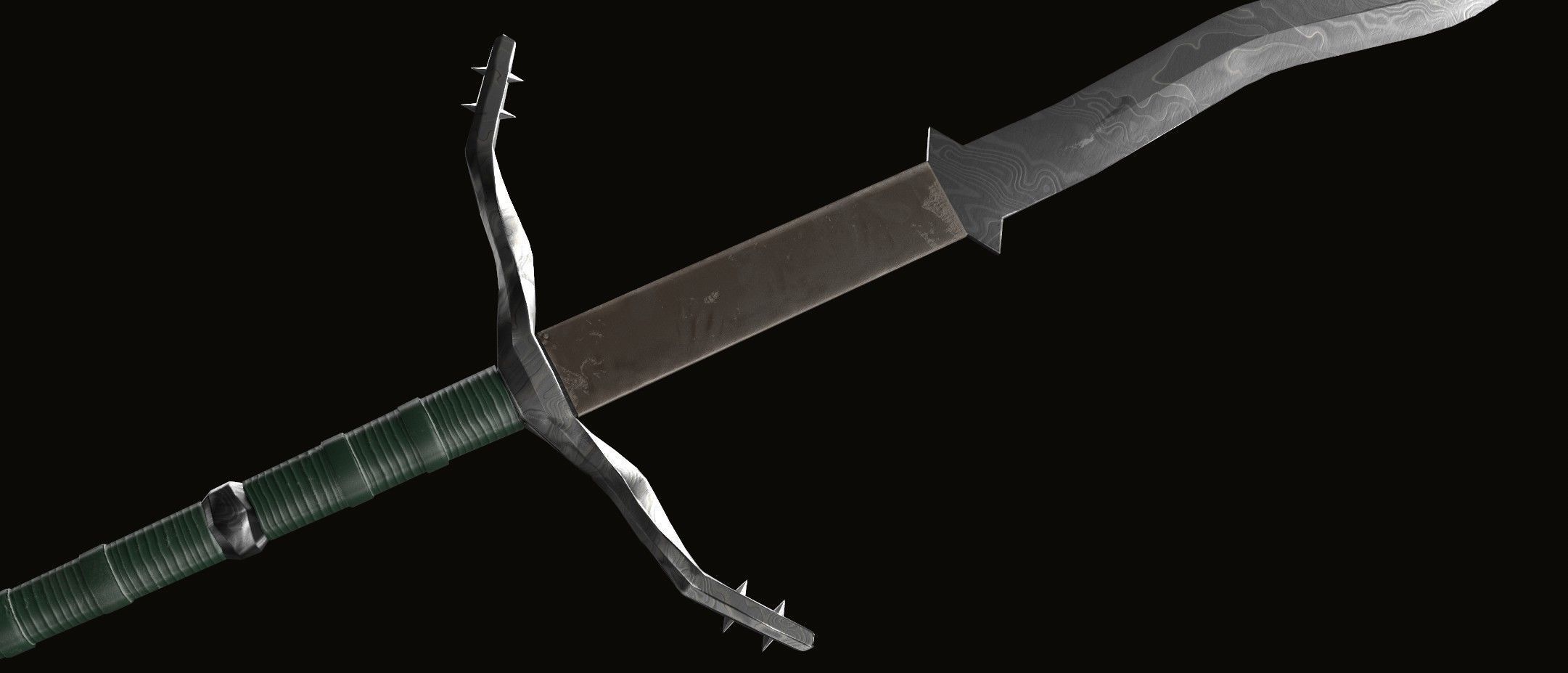 3D Model Flamberg Sword Low-poly 3D model_7
