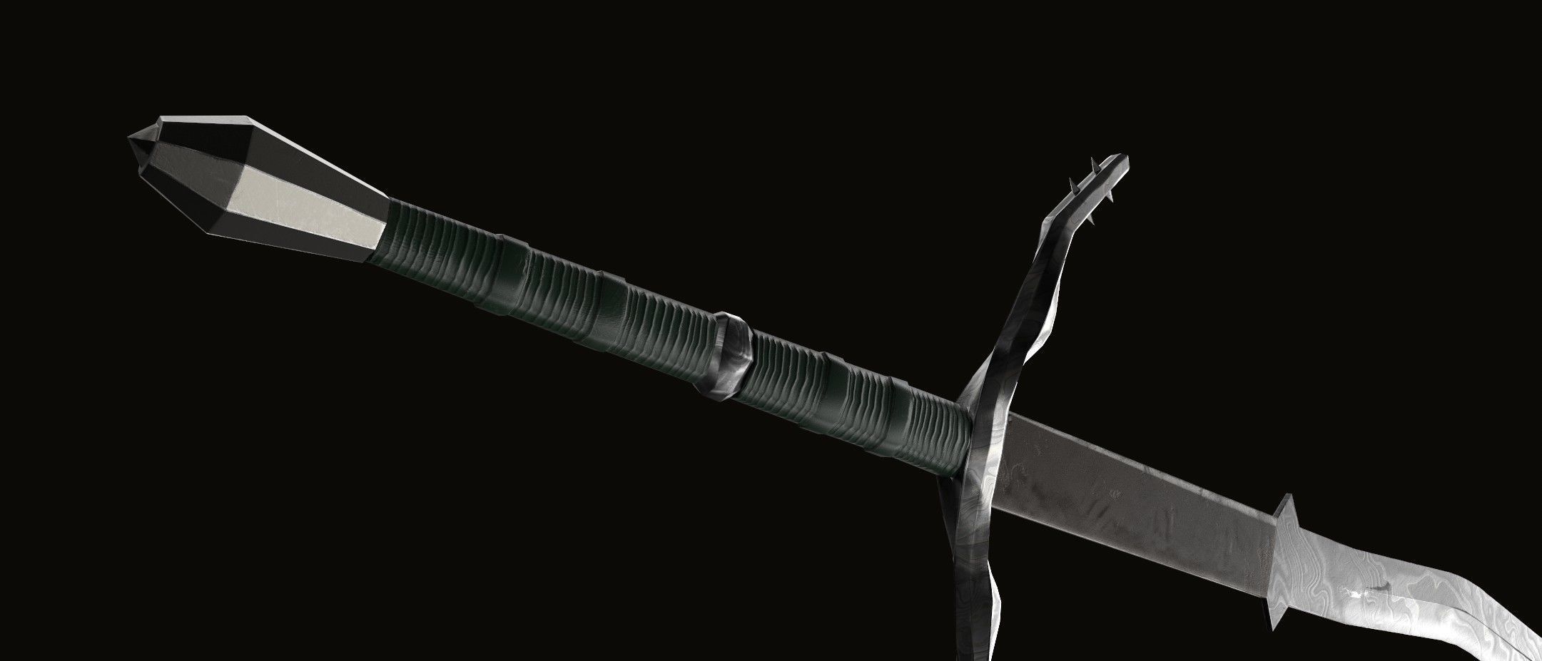 3D Model Flamberg Sword Low-poly 3D model_6