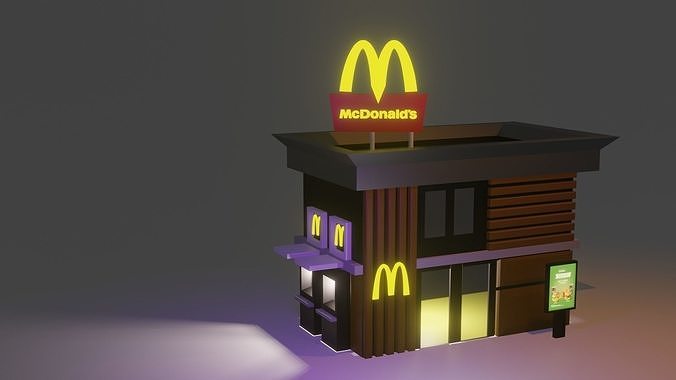 McDonalds Low-poly 3D model