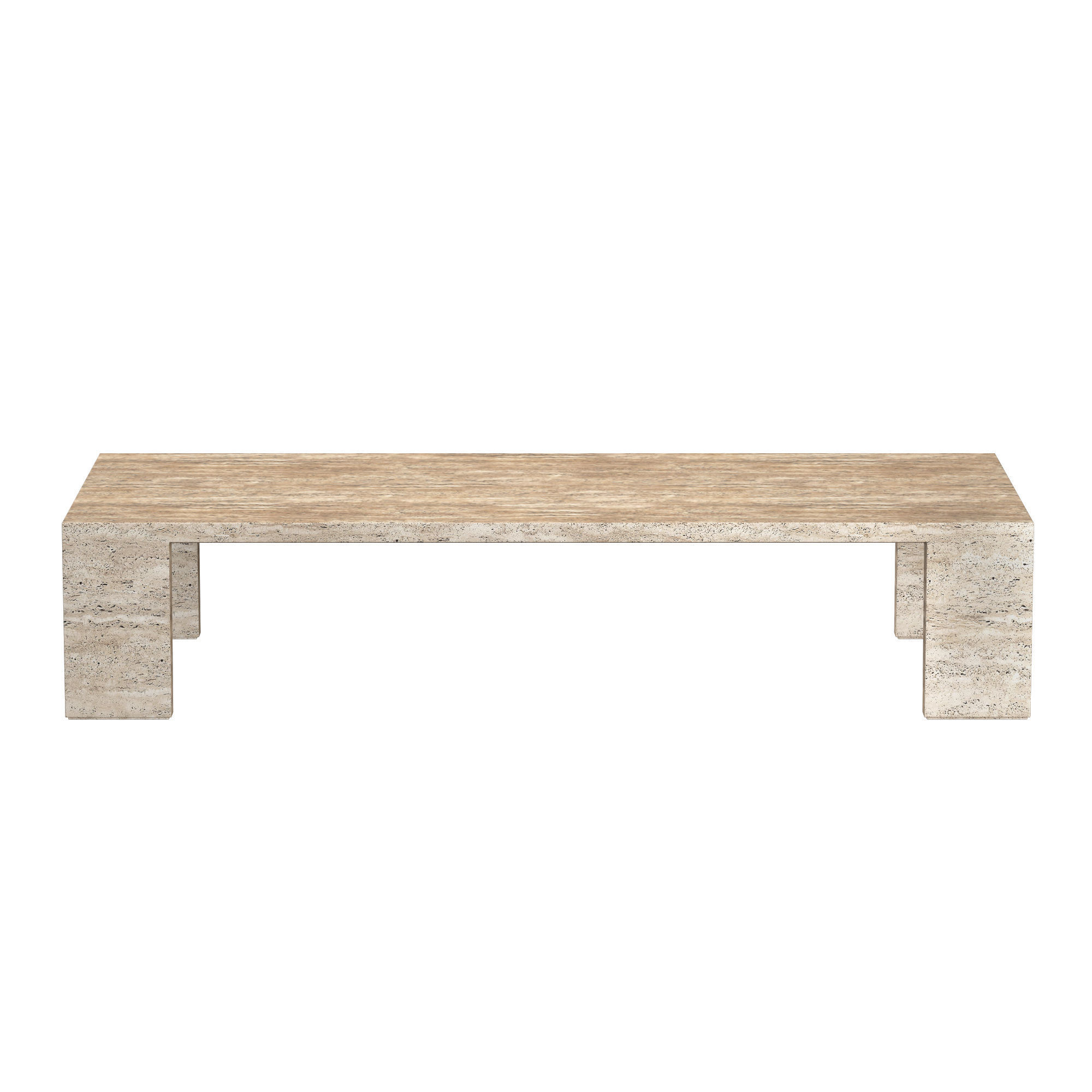 WYETH ITALIAN TRAVERTINE COFFEE TABLE 3D model_1