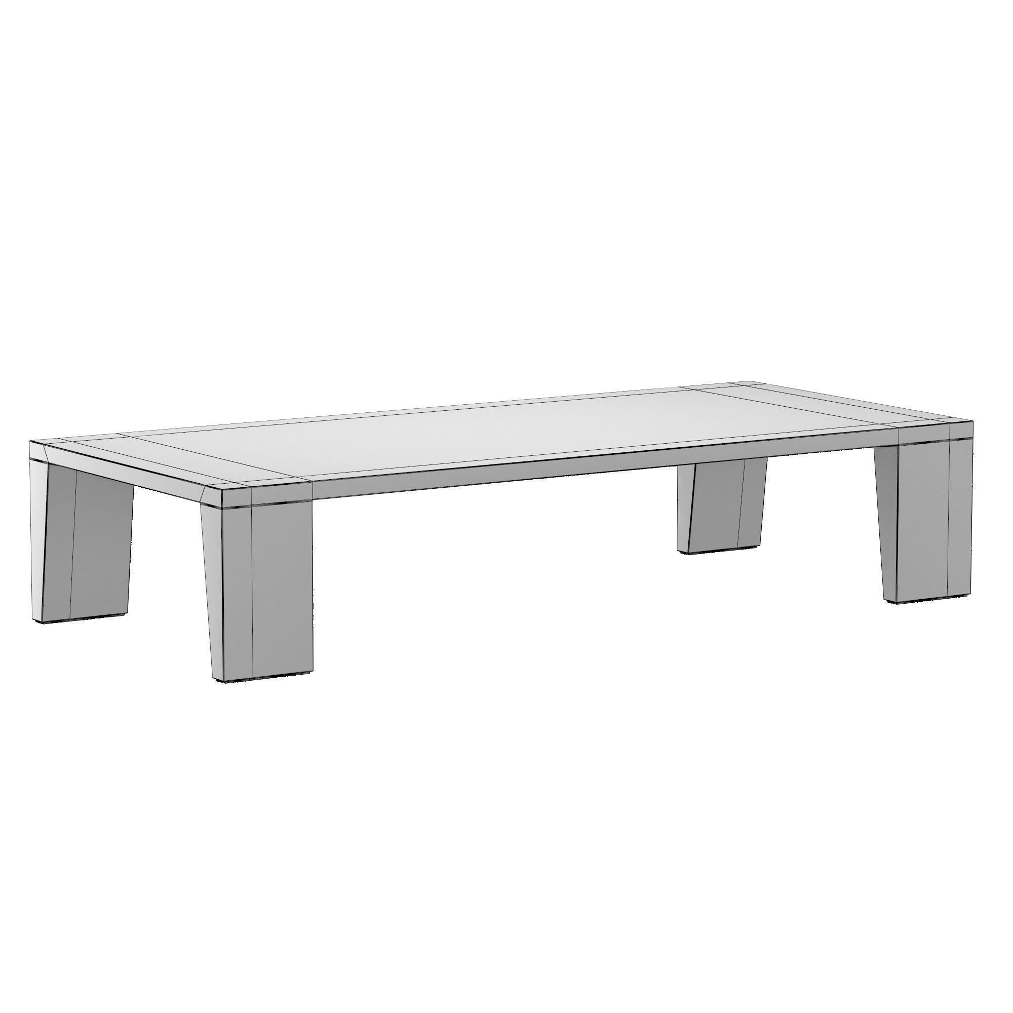 WYETH ITALIAN TRAVERTINE COFFEE TABLE 3D model_7