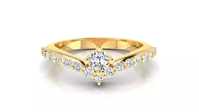 Ring M37 The luxury female ring with gems wedding