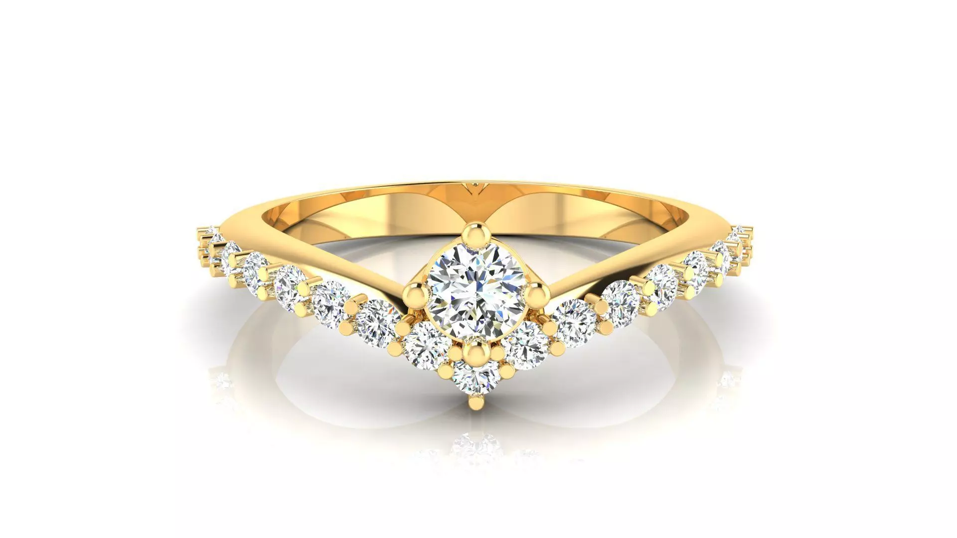 Ring M37 The luxury female ring with gems wedding 3D print model