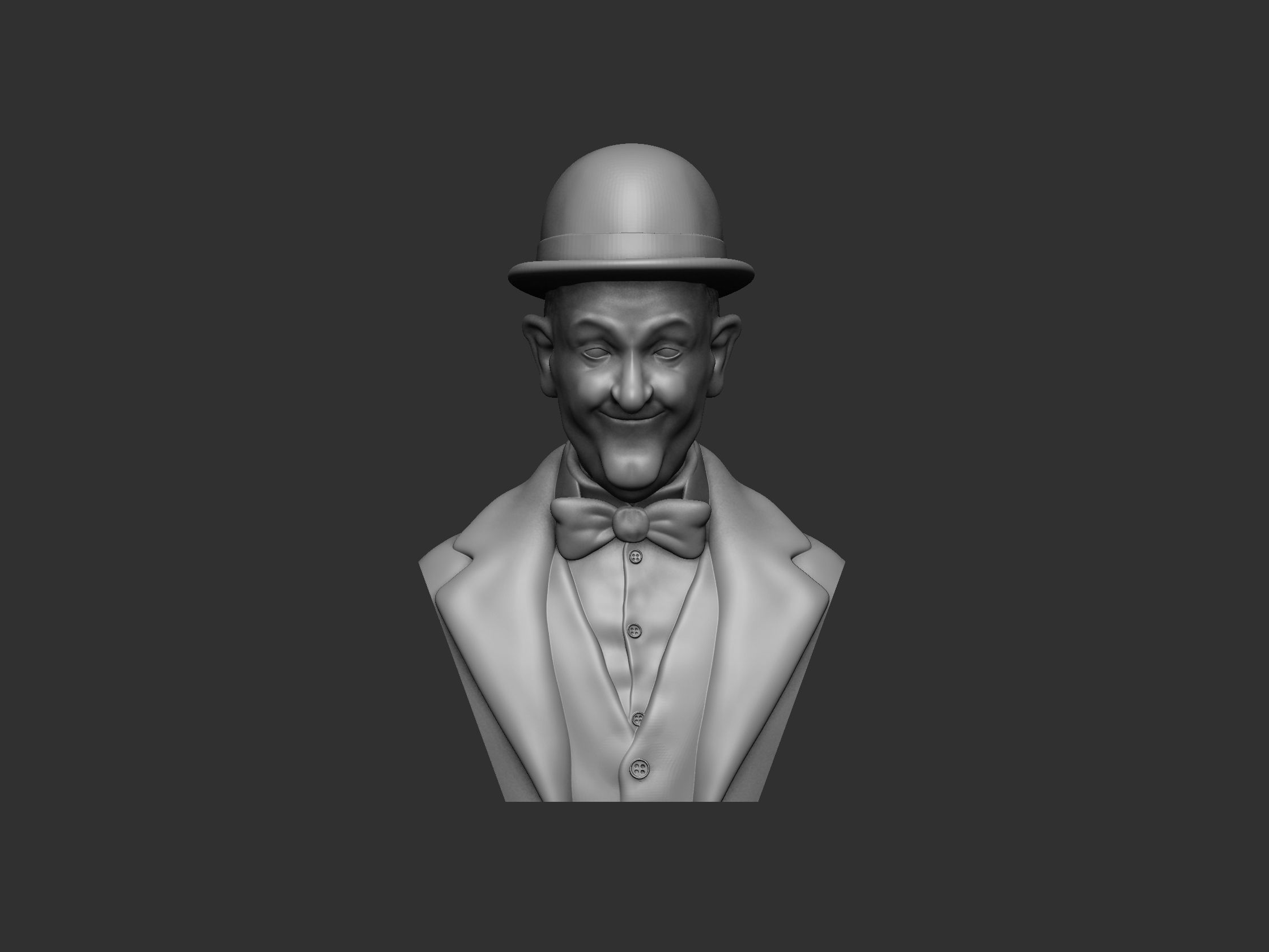 Laurel and Hardy Bust 3D print model_10