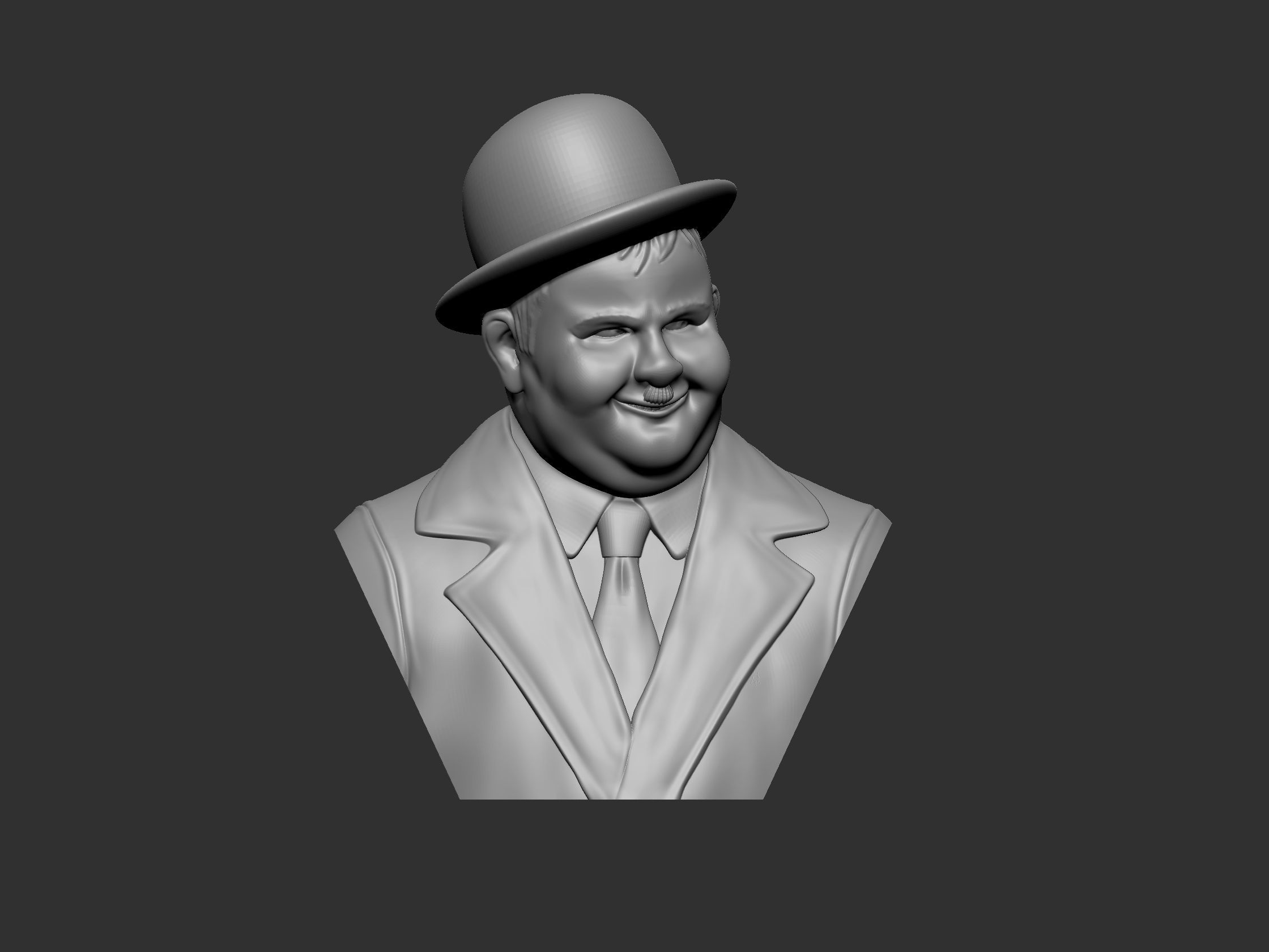 Laurel and Hardy Bust 3D print model_7