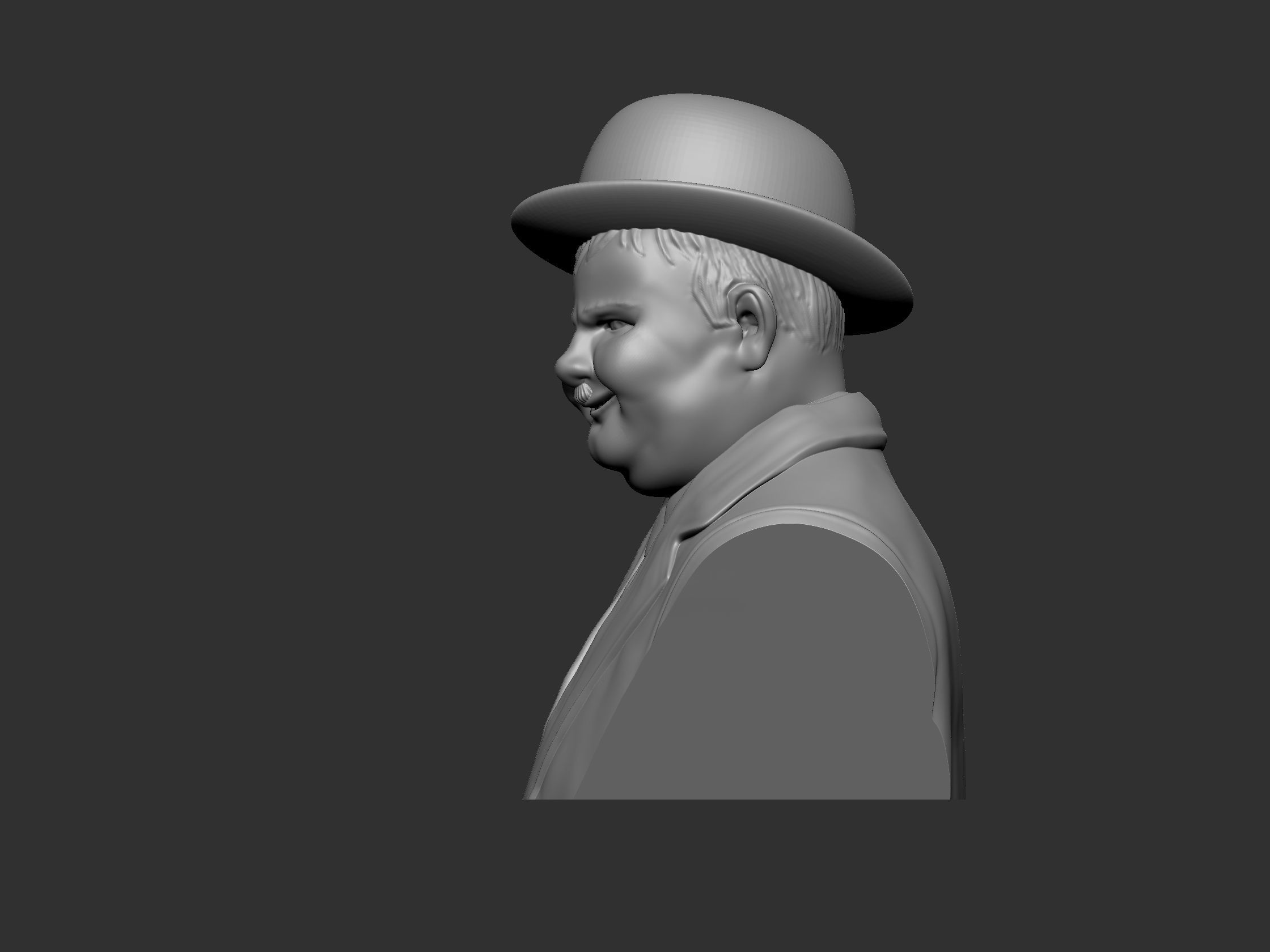 Laurel and Hardy Bust 3D print model_8