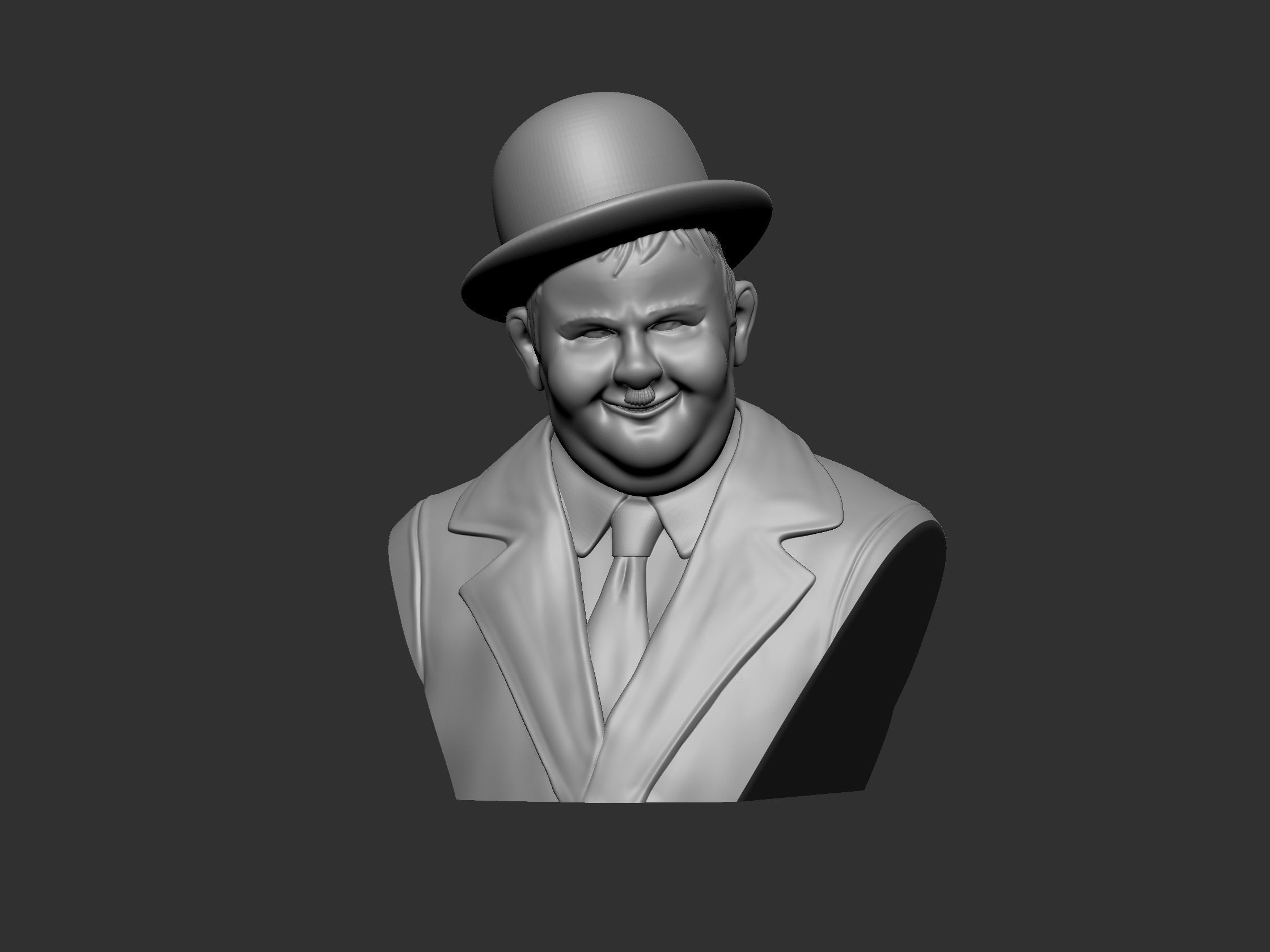 Laurel and Hardy Bust 3D print model_6