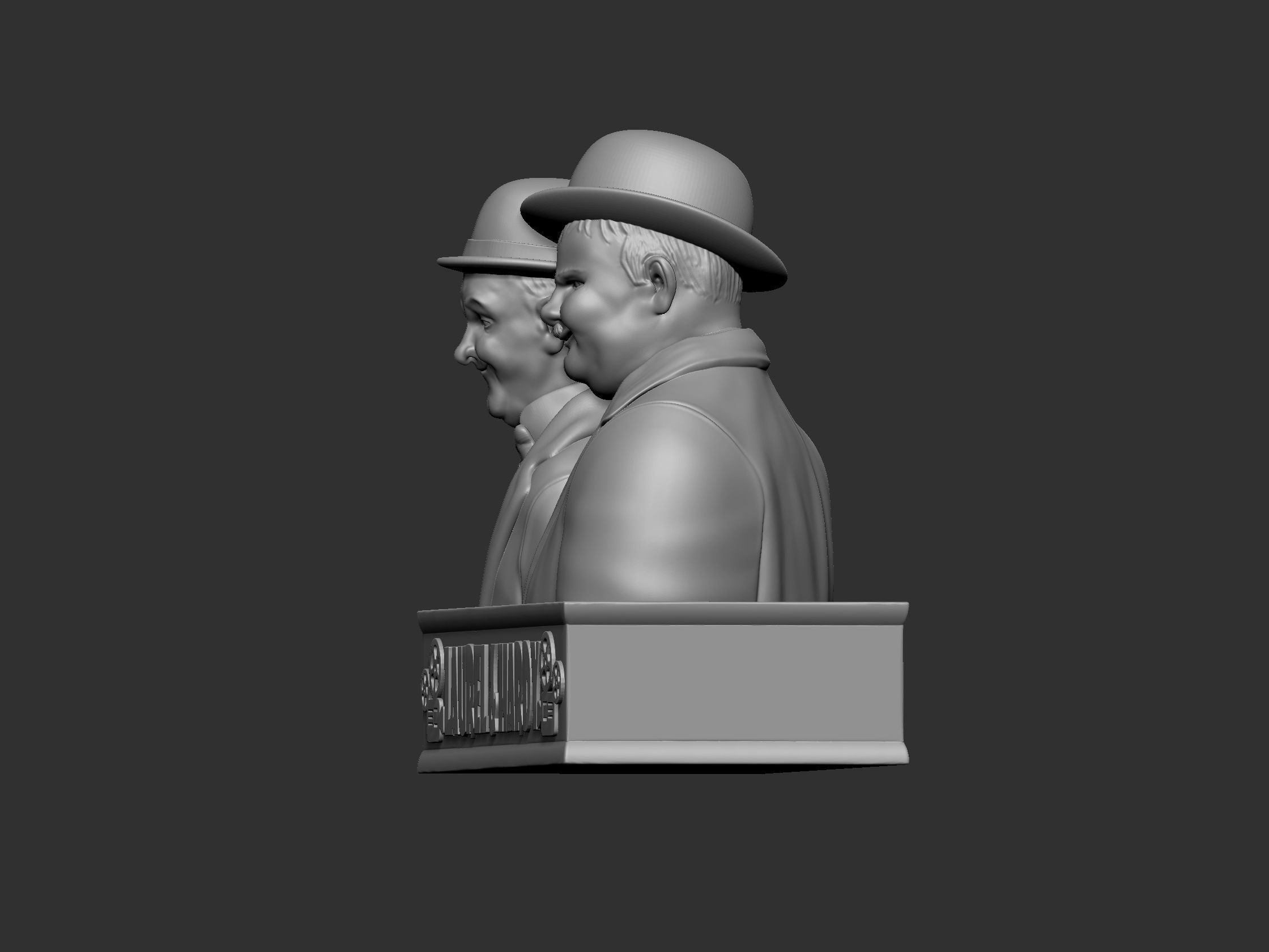 Laurel and Hardy Bust 3D print model_5
