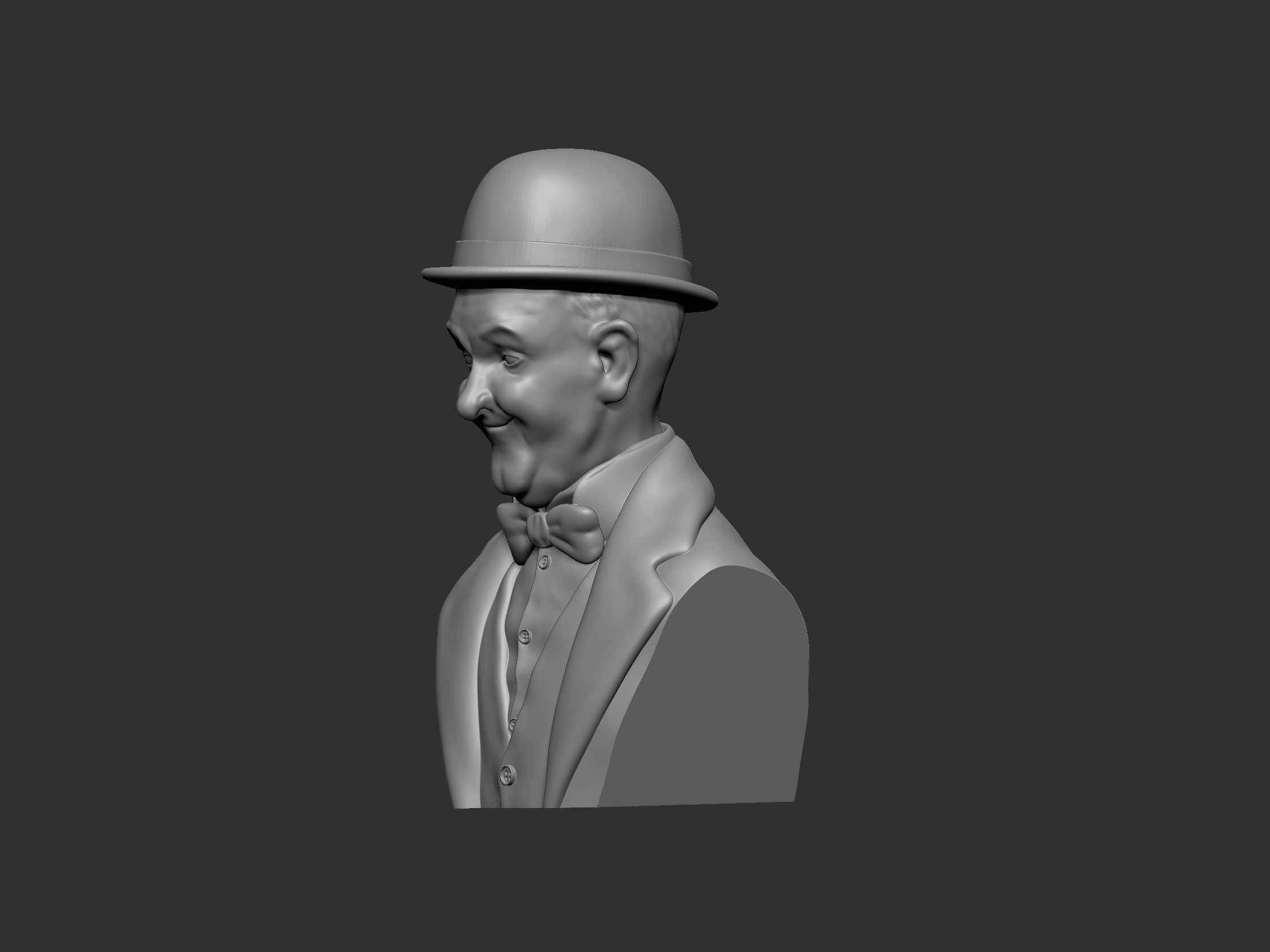 Laurel and Hardy Bust 3D print model_11