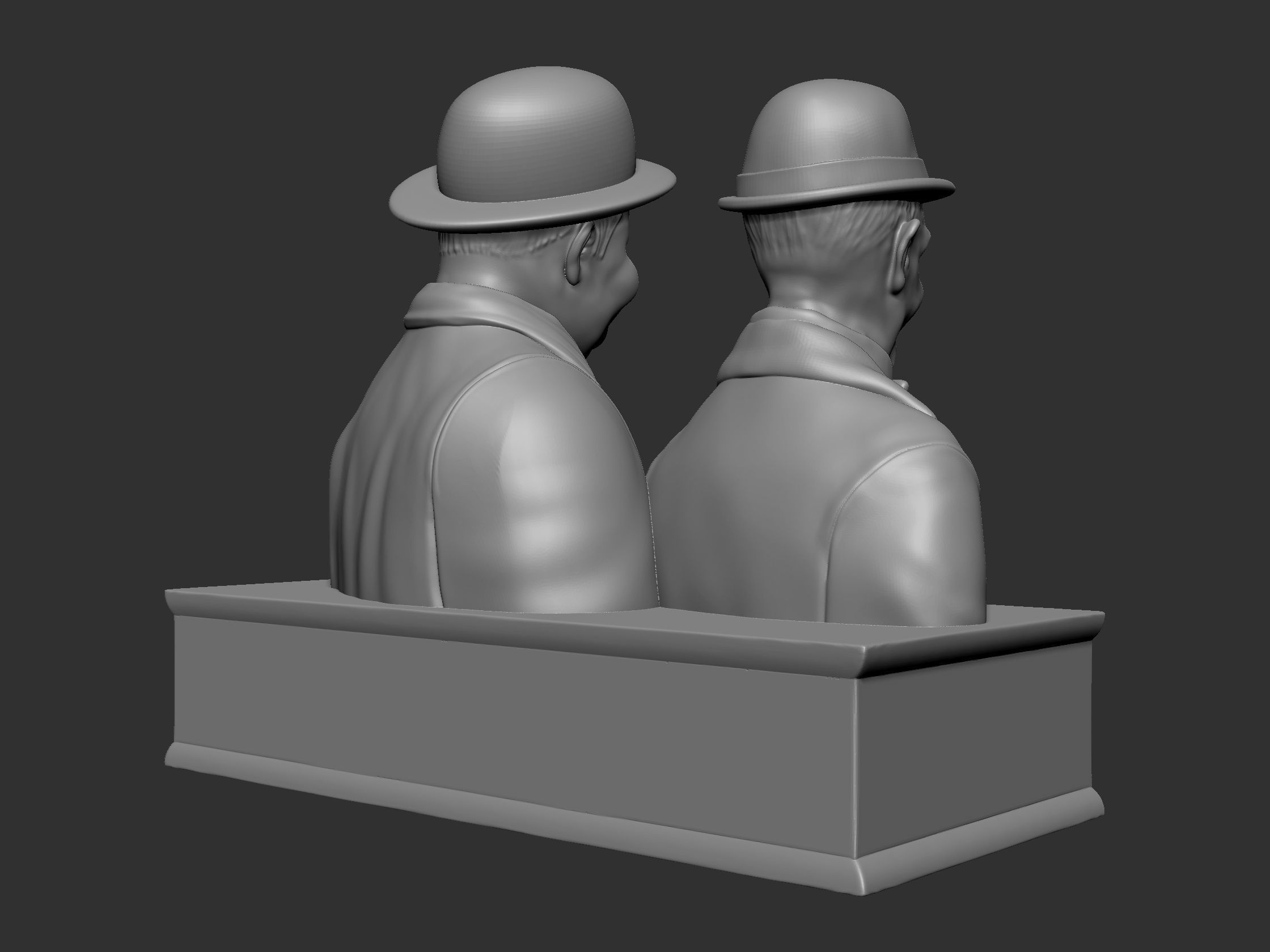 Laurel and Hardy Bust 3D print model_4