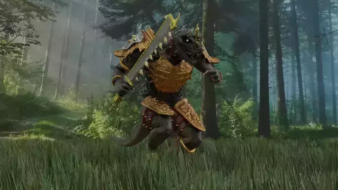 3D Lizardman Prince Model Free 3D model