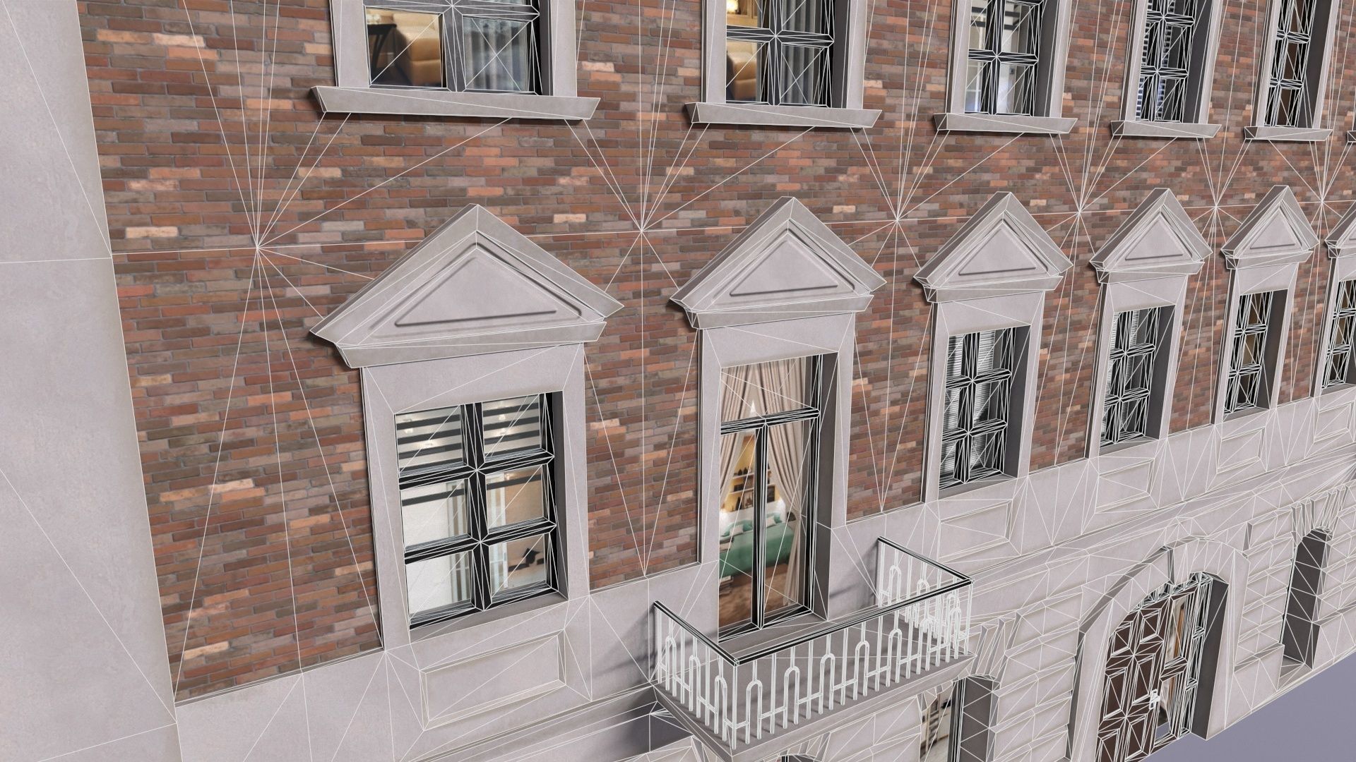 Low Poly PBR City House VR Free low-poly 3D model_10