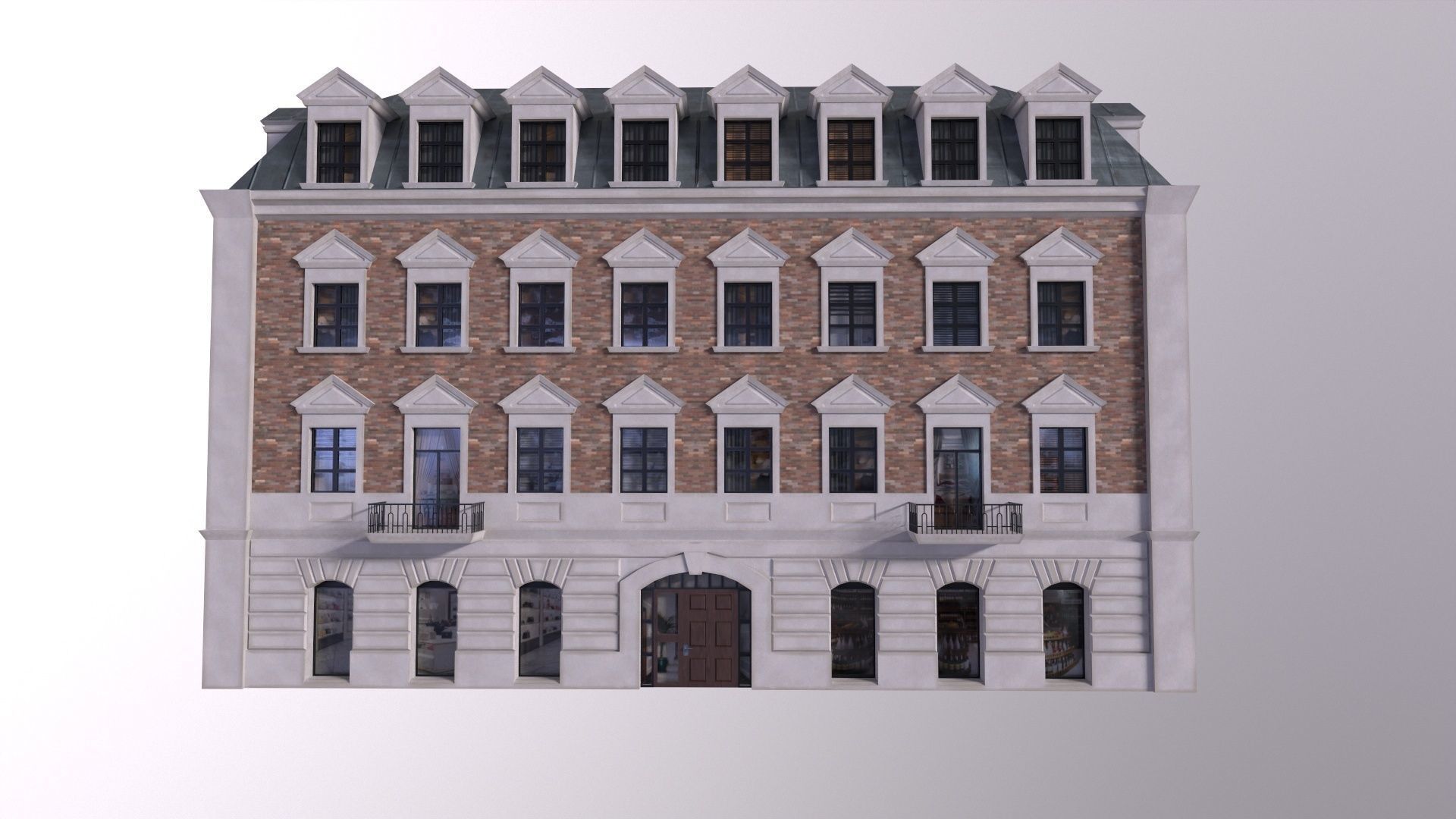 Low Poly PBR City House VR Free low-poly 3D model_4