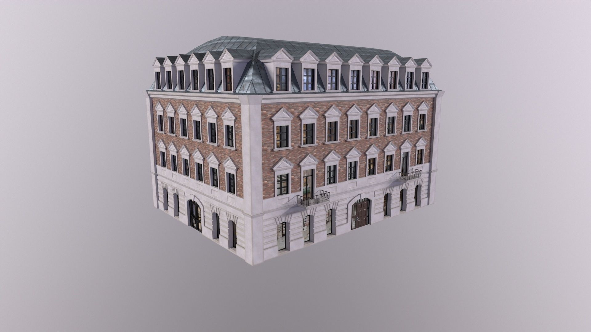 Low Poly PBR City House VR Free low-poly 3D model_3