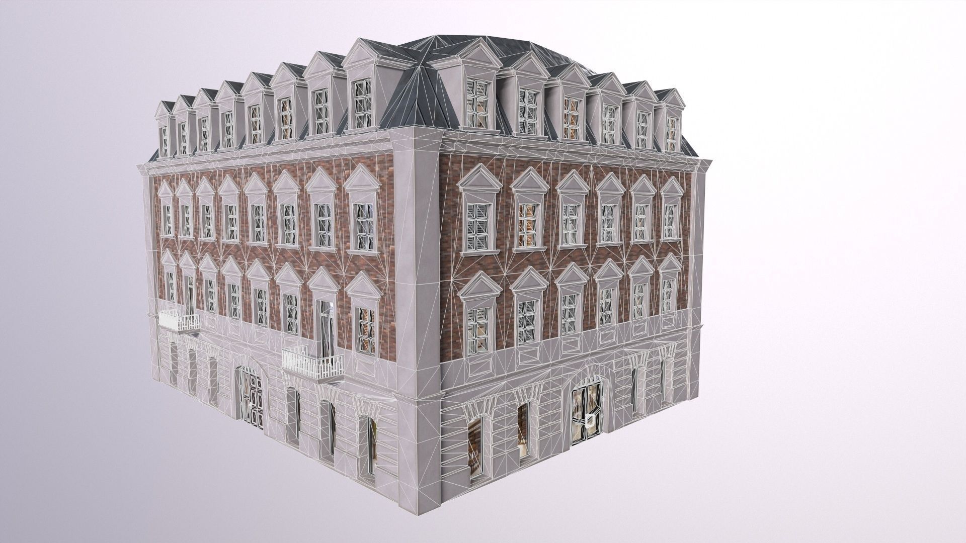 Low Poly PBR City House VR Free low-poly 3D model_2