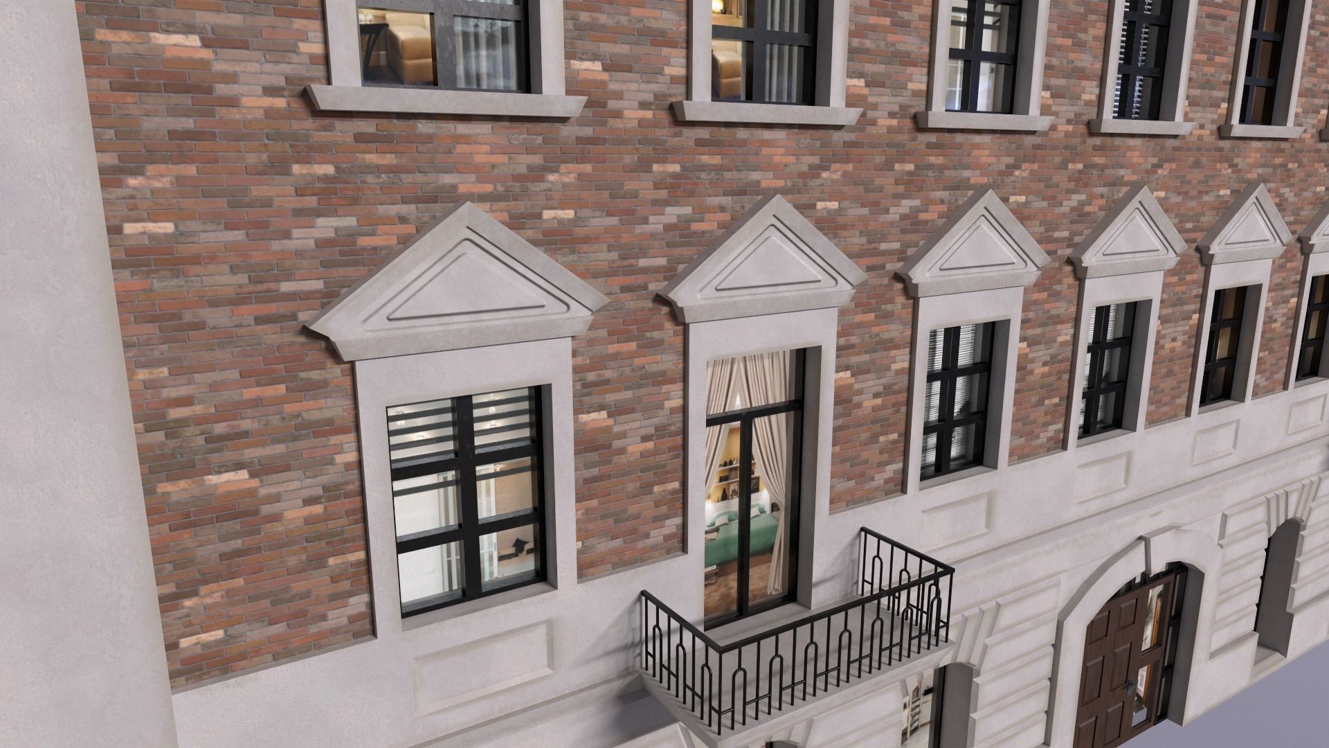 Low Poly PBR City House VR Free low-poly 3D model_9