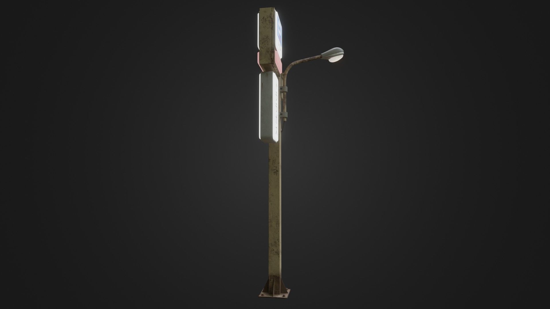 Street Light 26 Low-poly 3D model_10