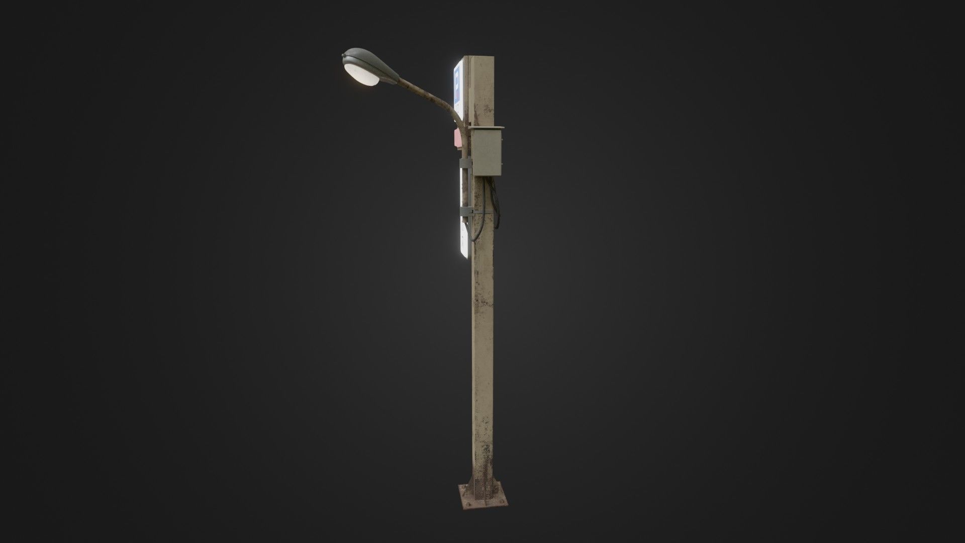 Street Light 26 Low-poly 3D model_31