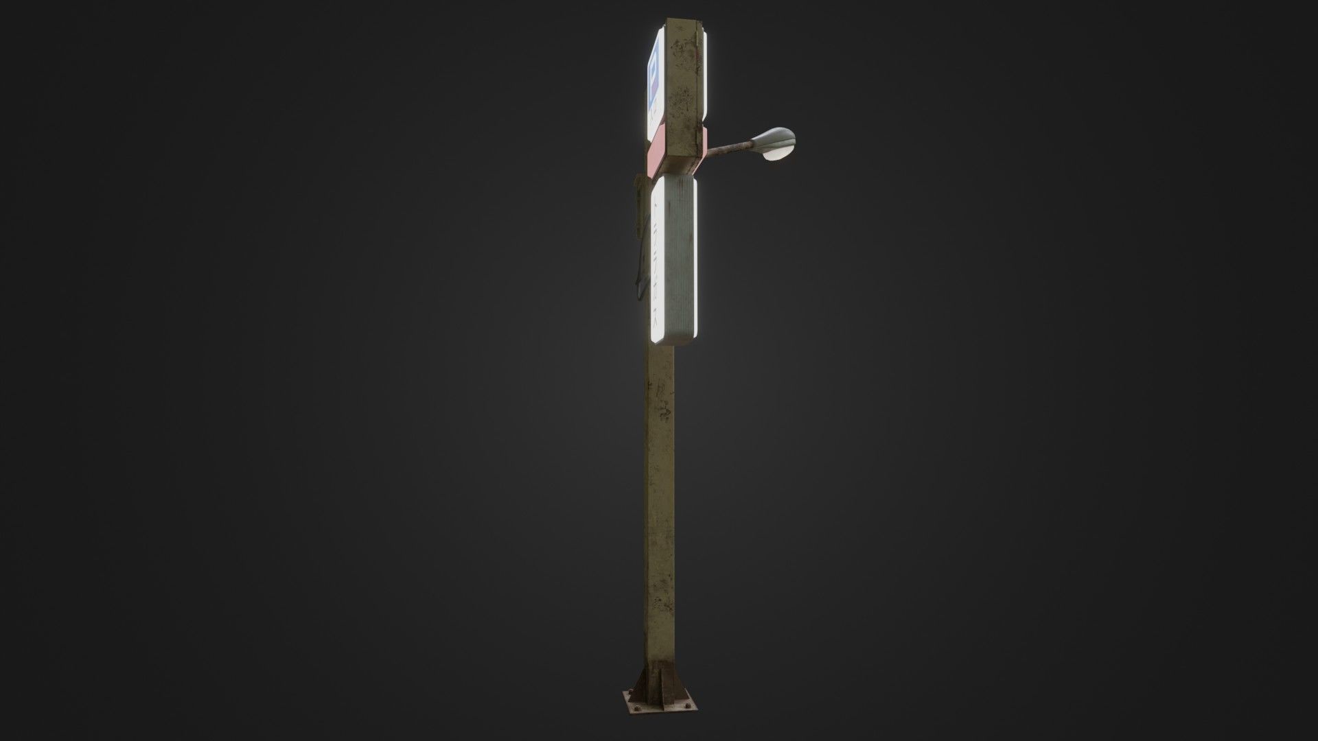 Street Light 26 Low-poly 3D model_12