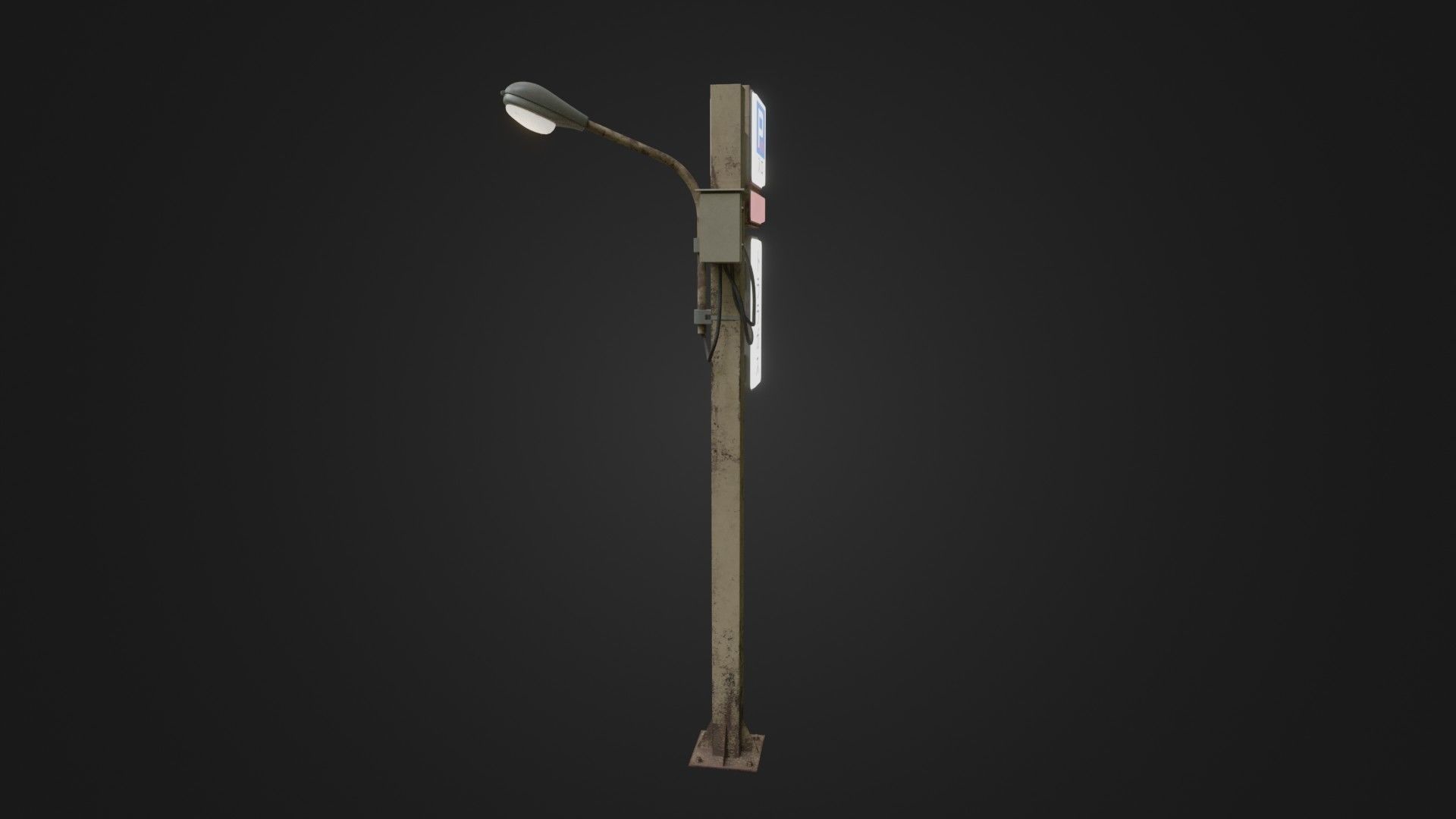 Street Light 26 Low-poly 3D model_29