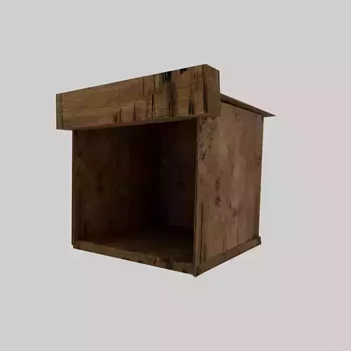 old kiosk Low-poly 3D model