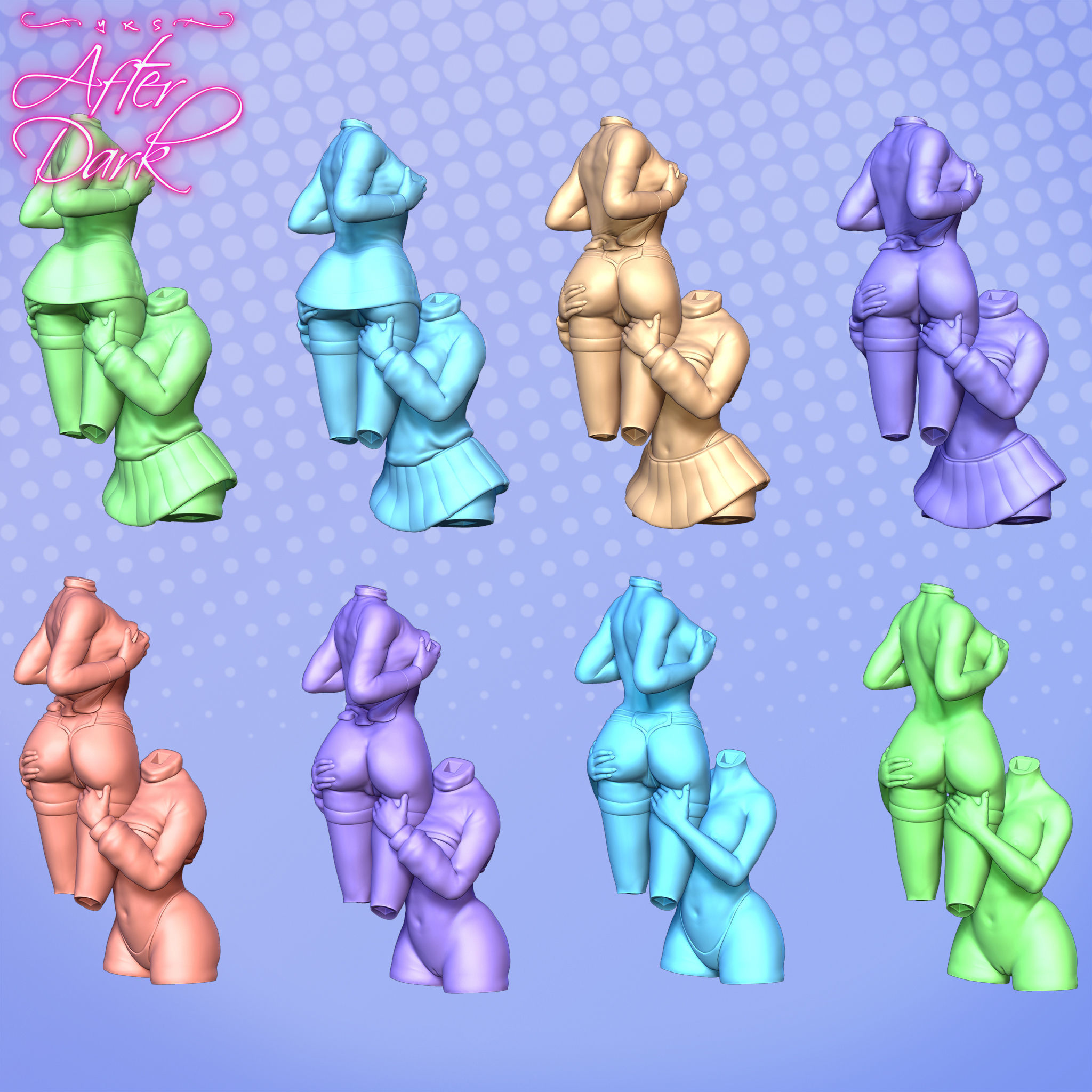 Daphne X Velma Pinup Statuette - Lewd to NSFW 3D print model_13