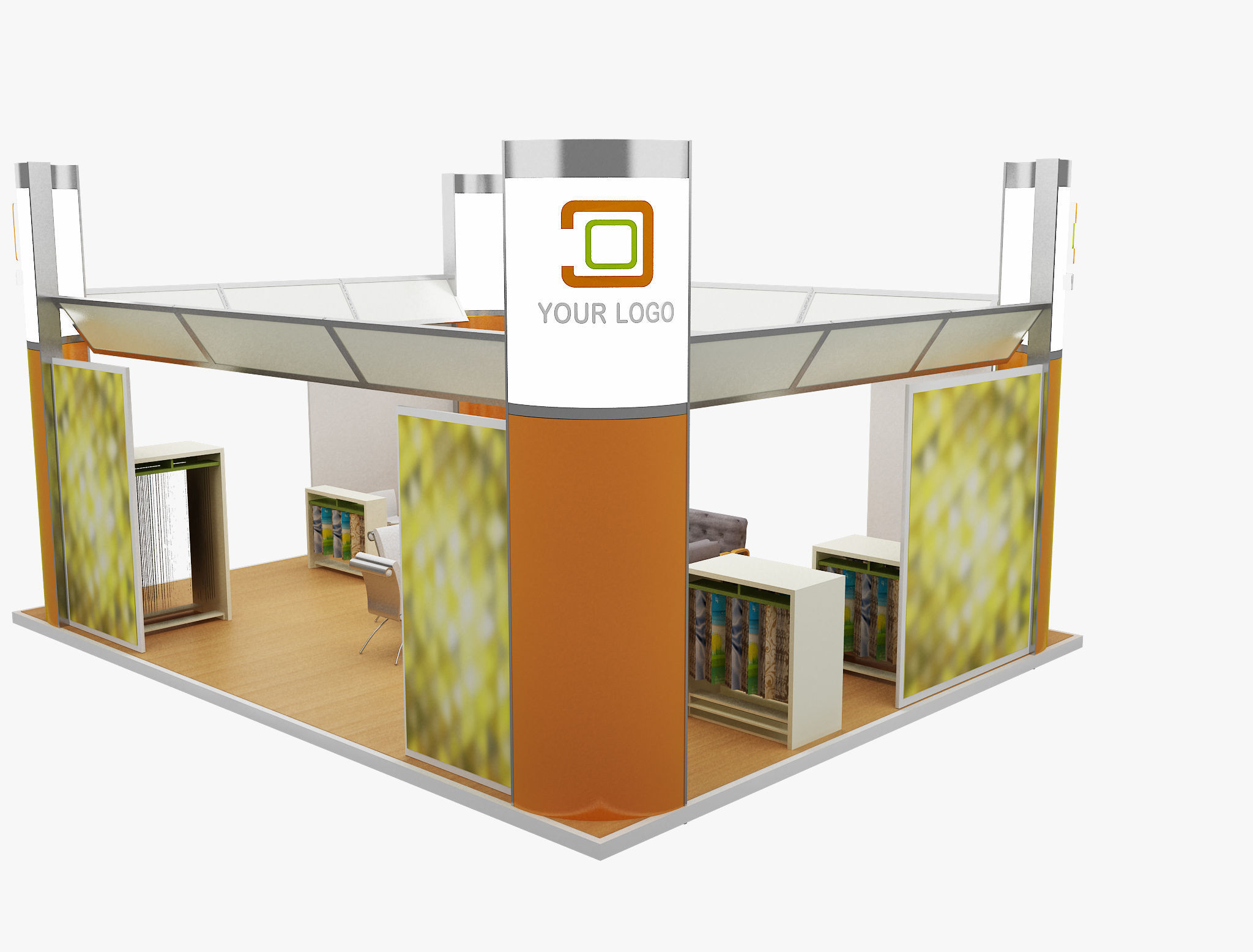 Booth Exhibition Stand a491 3D model_4