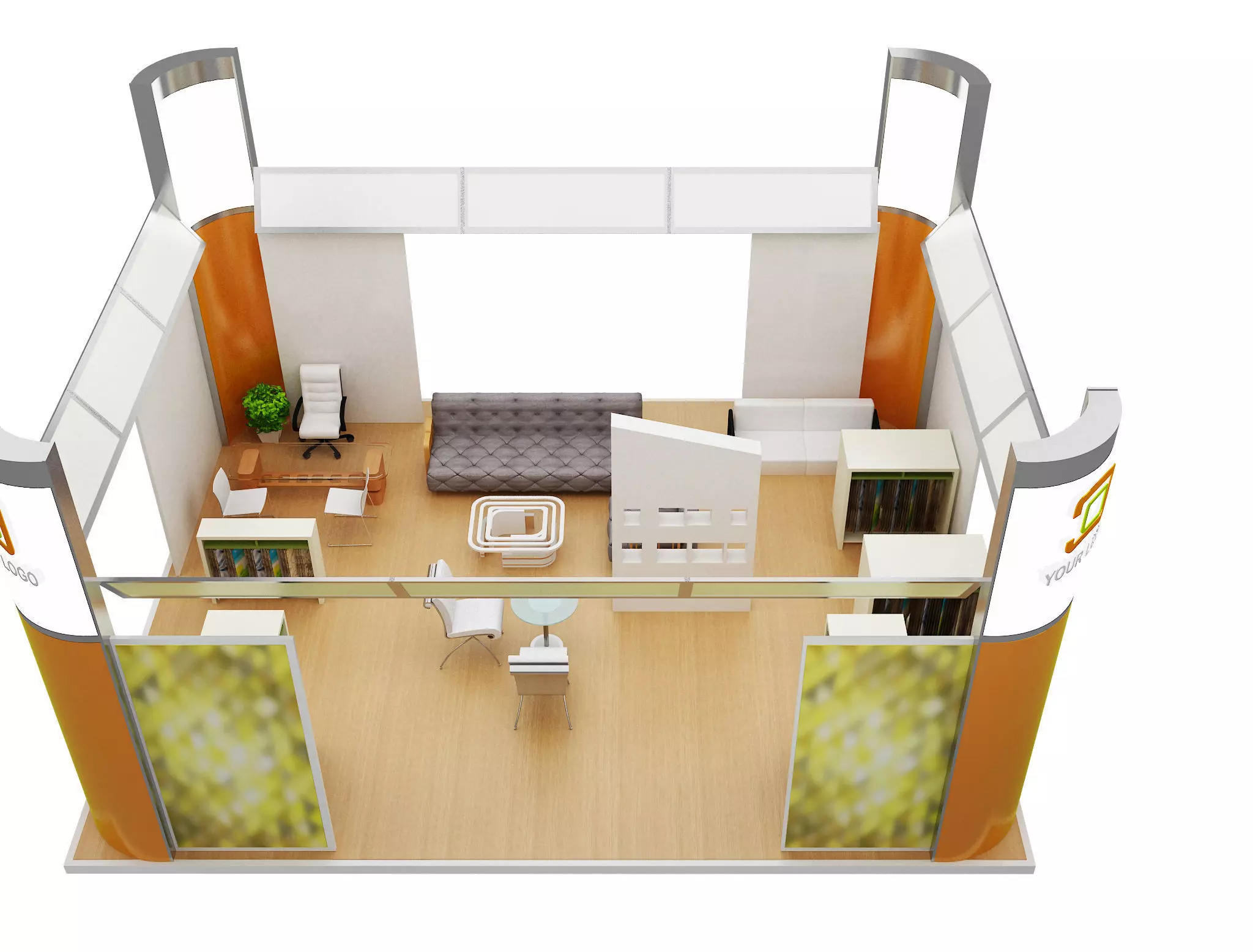 Booth Exhibition Stand a491 3D model_0