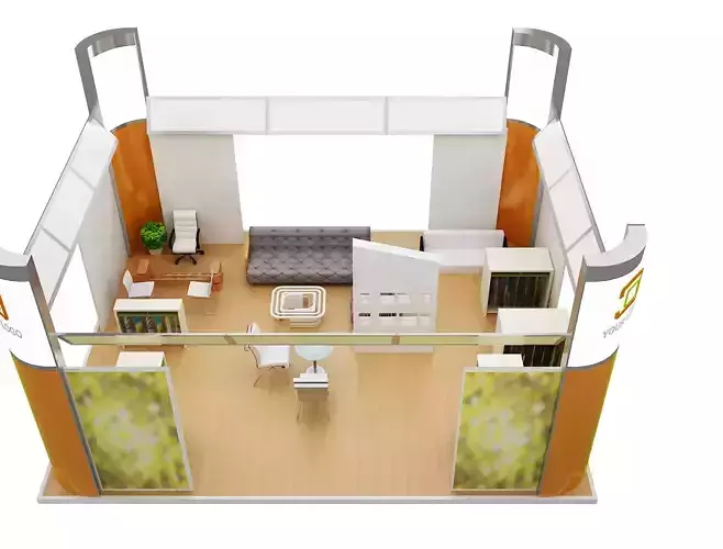 Booth Exhibition Stand a491 3D model