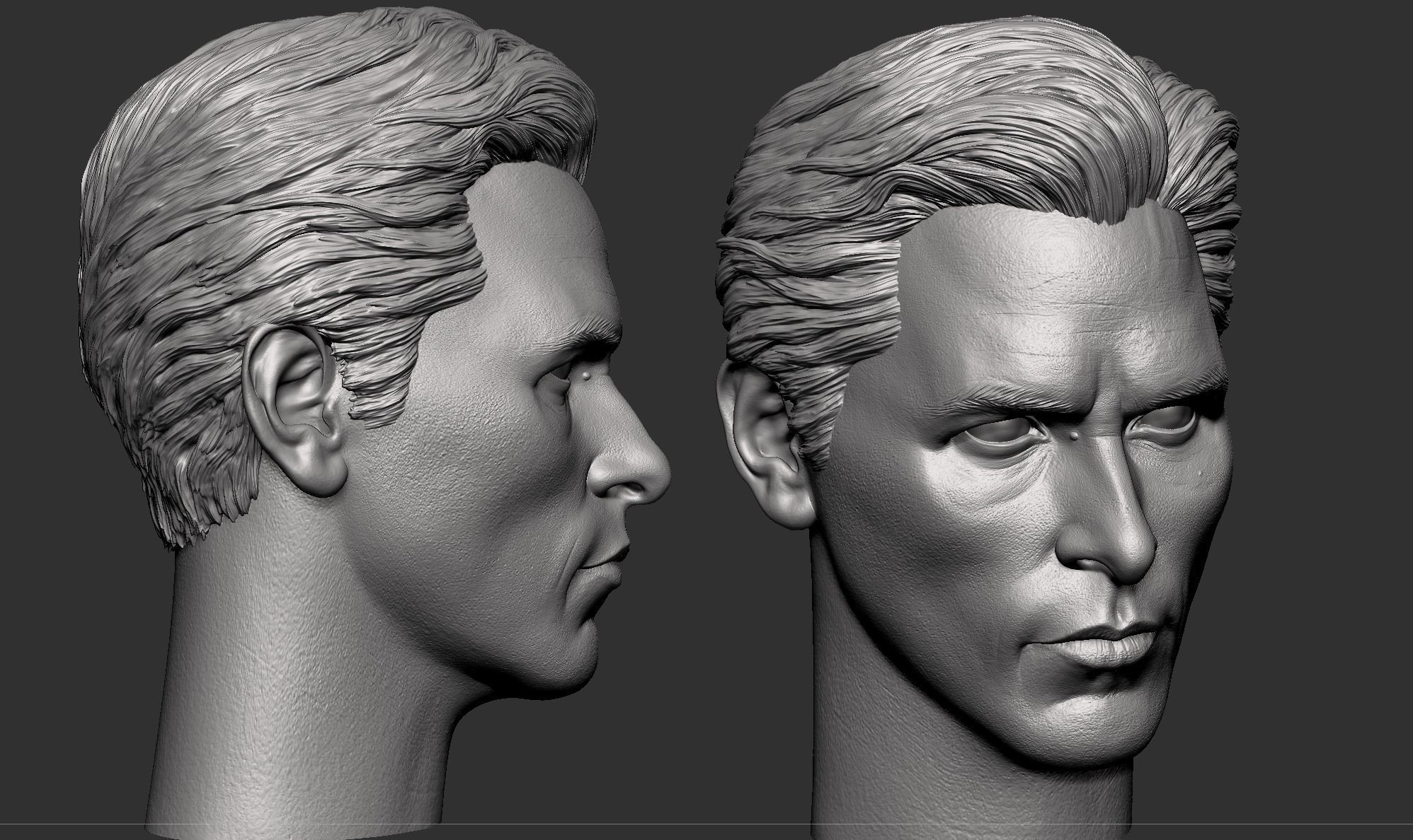 Christian Bale- Bruce Wayne Head 3D print model_5